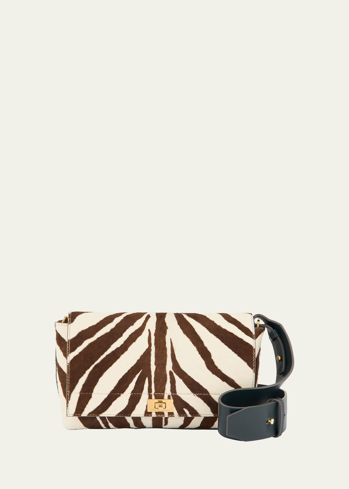 Mortimer Zebra-Print Calf Hair Crossbody Bag - 1