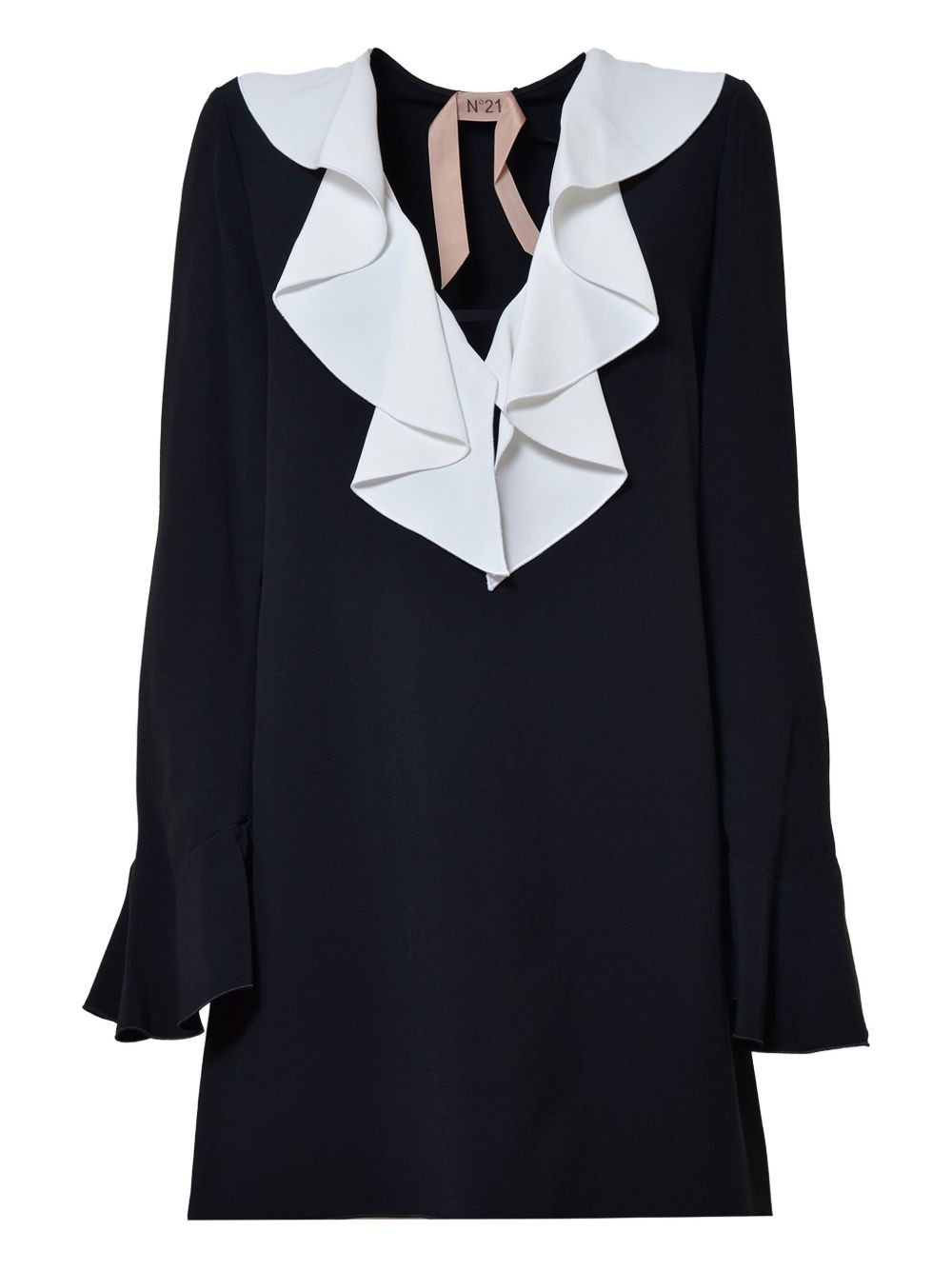 V-neck ruffle-detail dress - 1