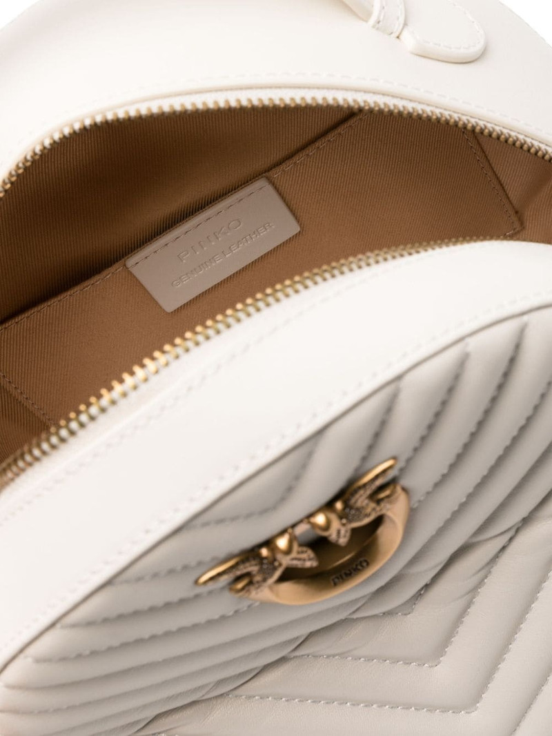 Love Click quilted leather backpack 5