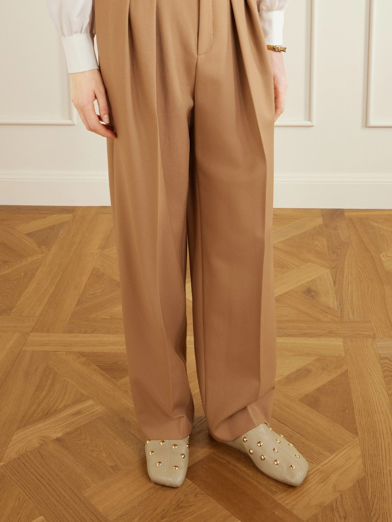 Chloé Rita Embellished Leather Ballet Flats outlook