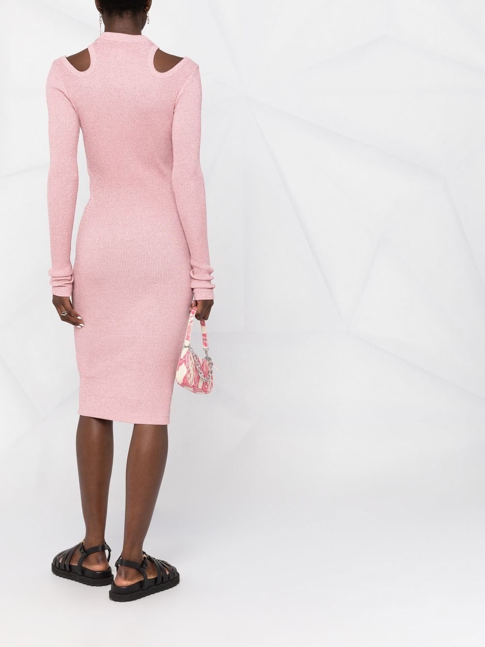 cut-out knitted dress - 4