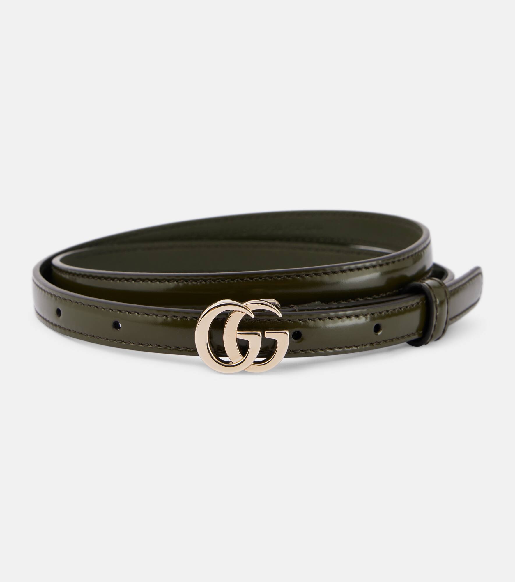 Double G leather belt - 1