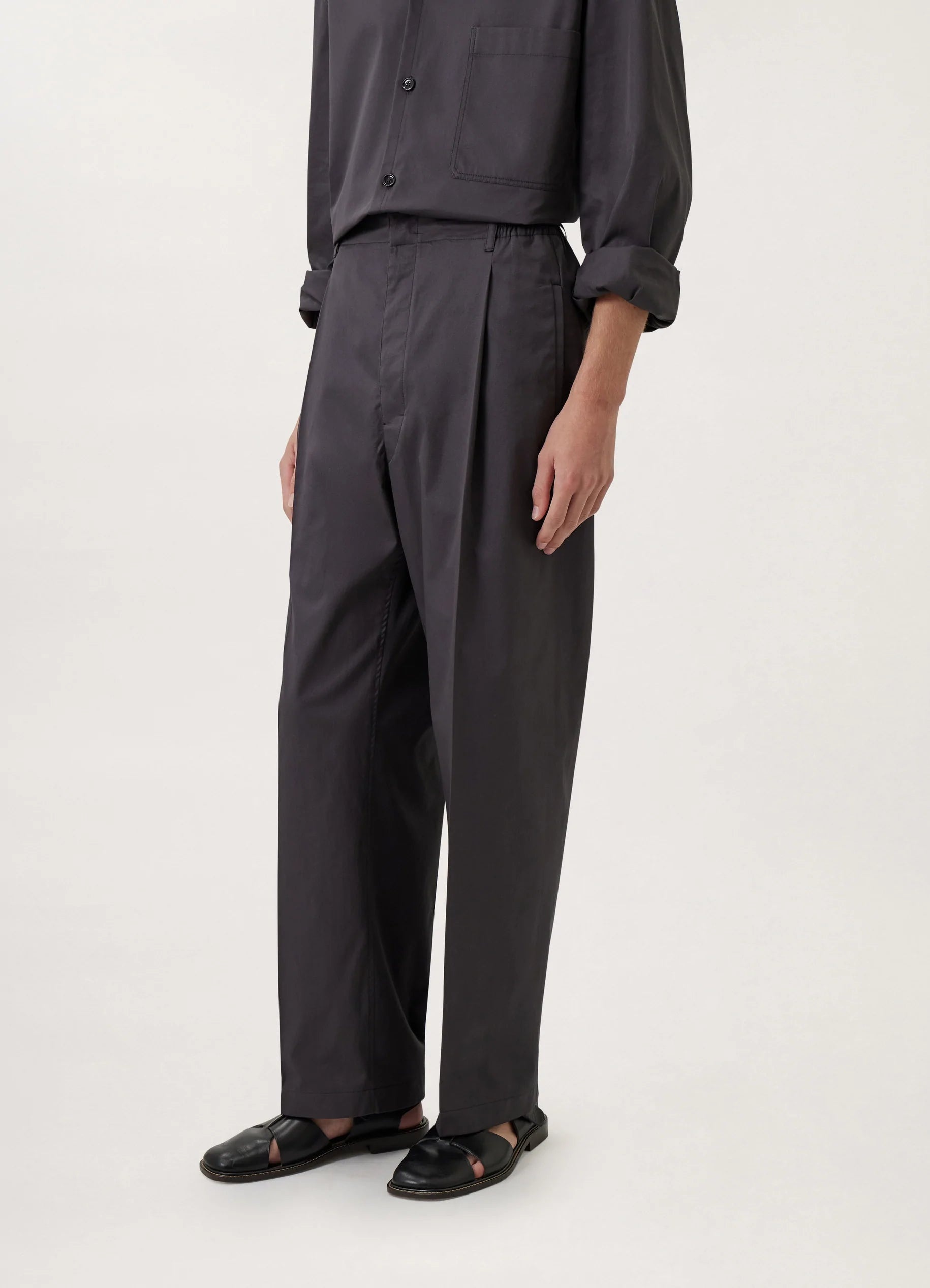 Lemaire EASY PLEATED PANTS COTTON TWILL | REVERSIBLE