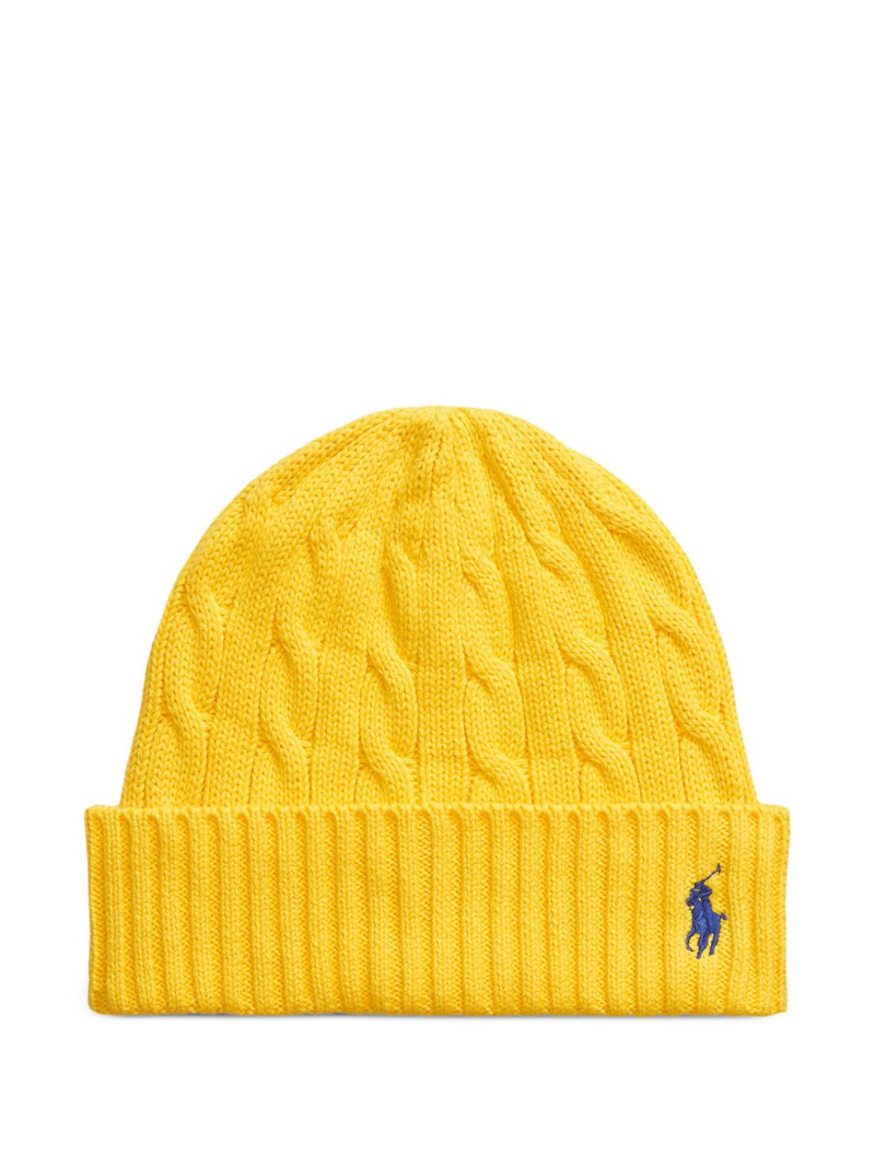 cable-knit ribbed beanie 1