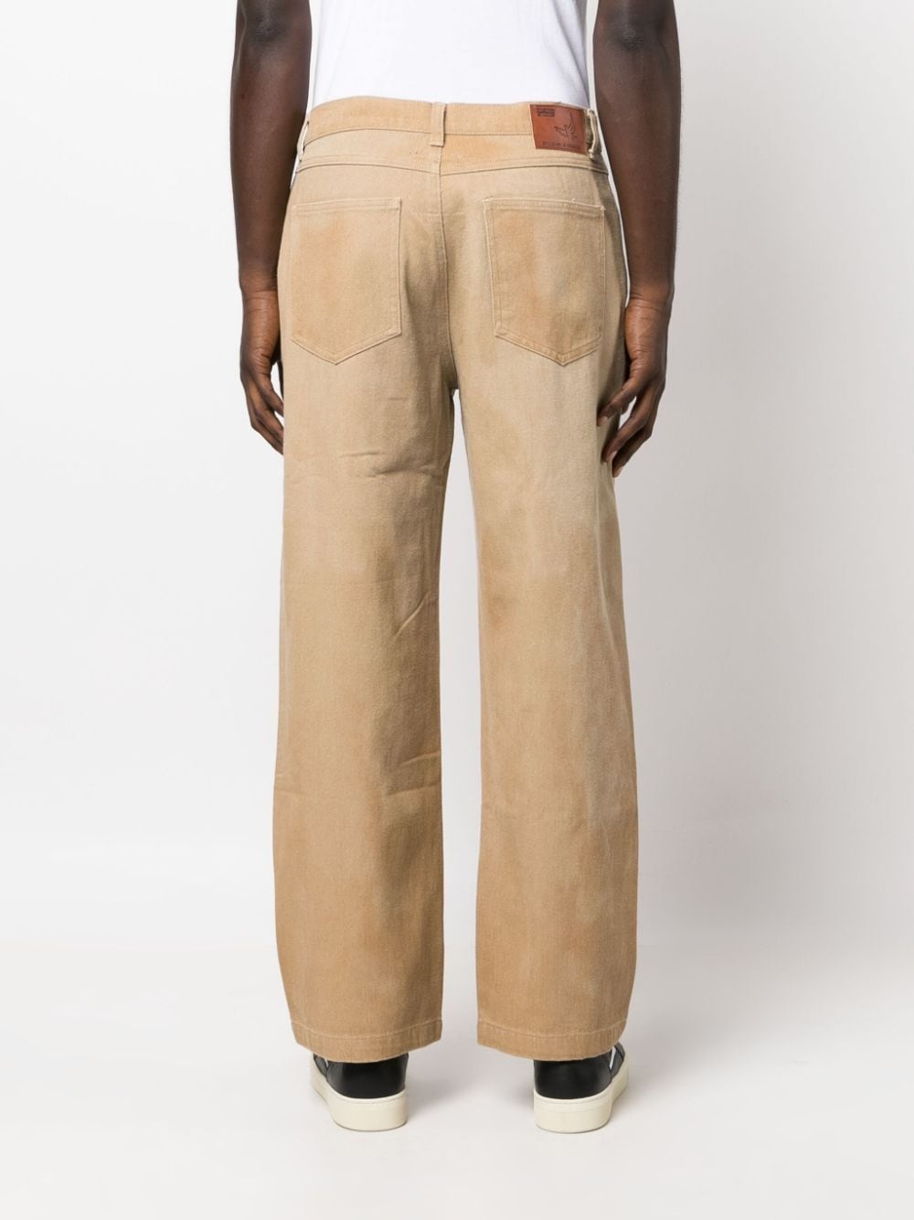 graphic-print cotton straight-leg jeans - 4