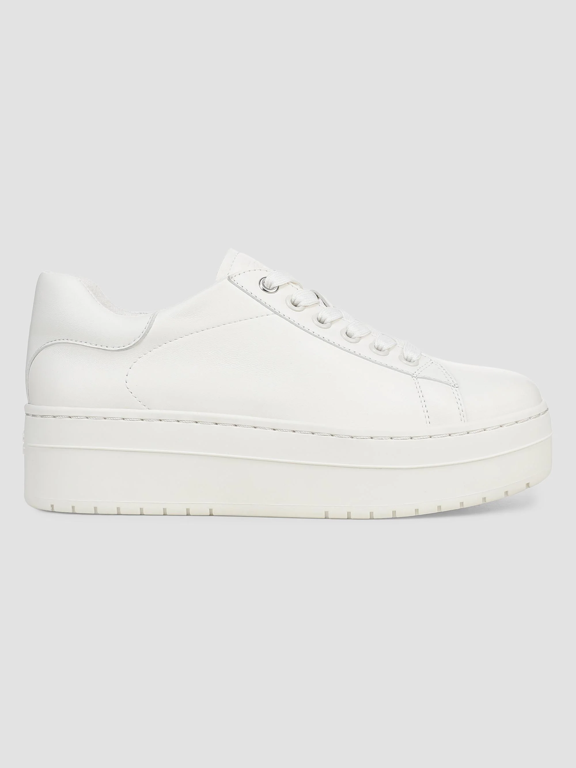 Women's Naomi 50MM Leather Platform Sneakers - White - 1