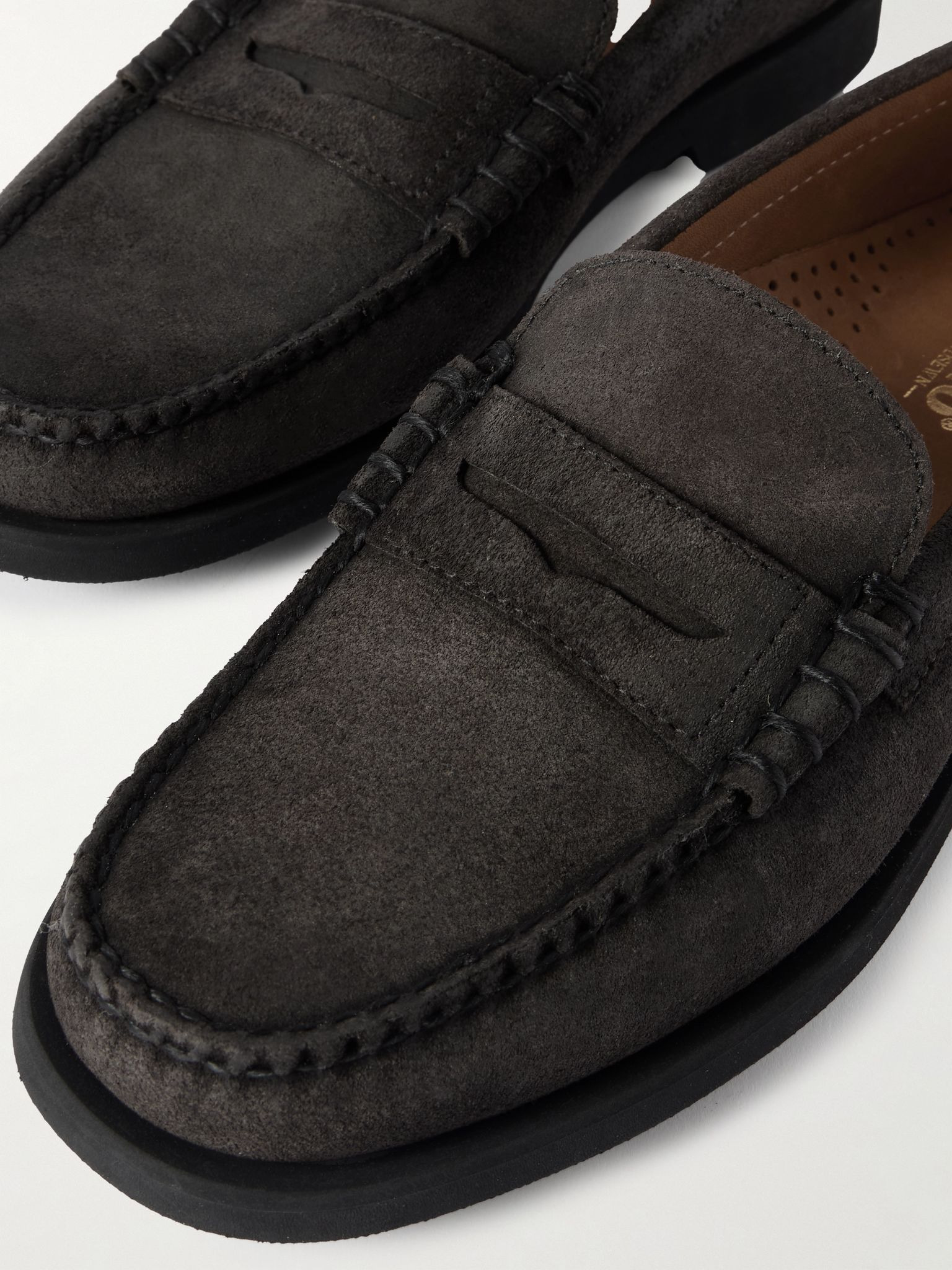 Dan Suede Penny Loafers Dark brown - 5