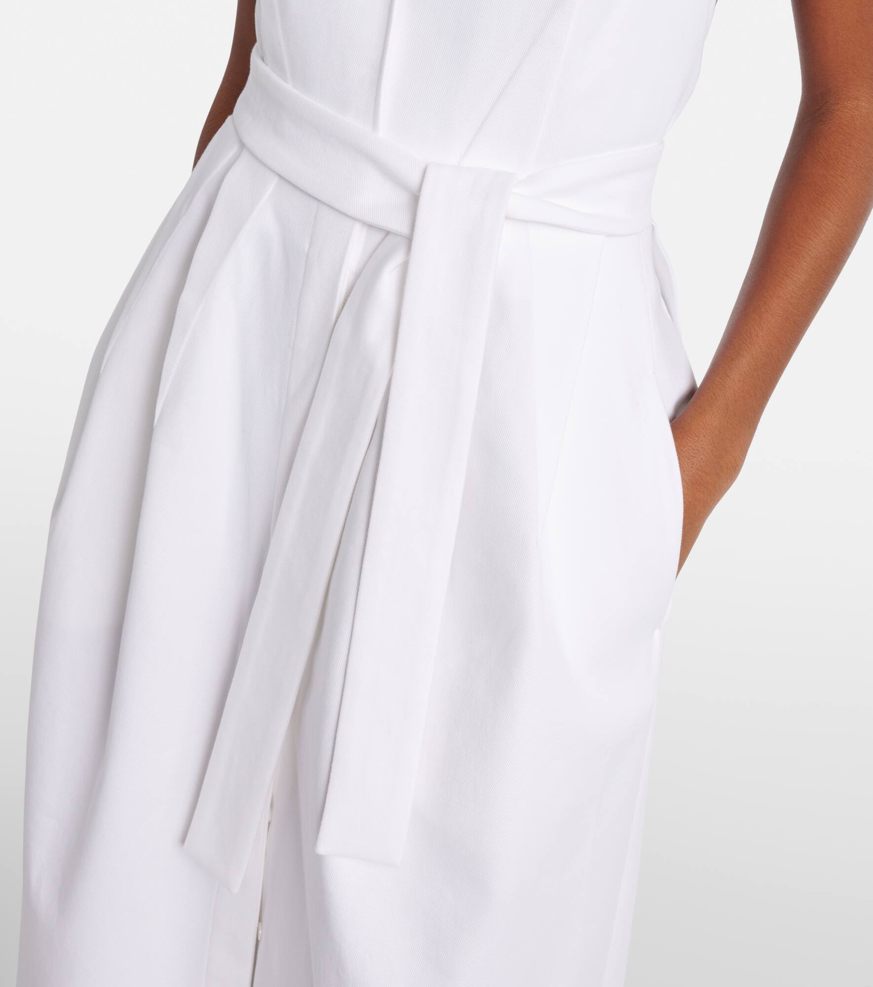 Cotton-blend gabardine maxi dress - 5