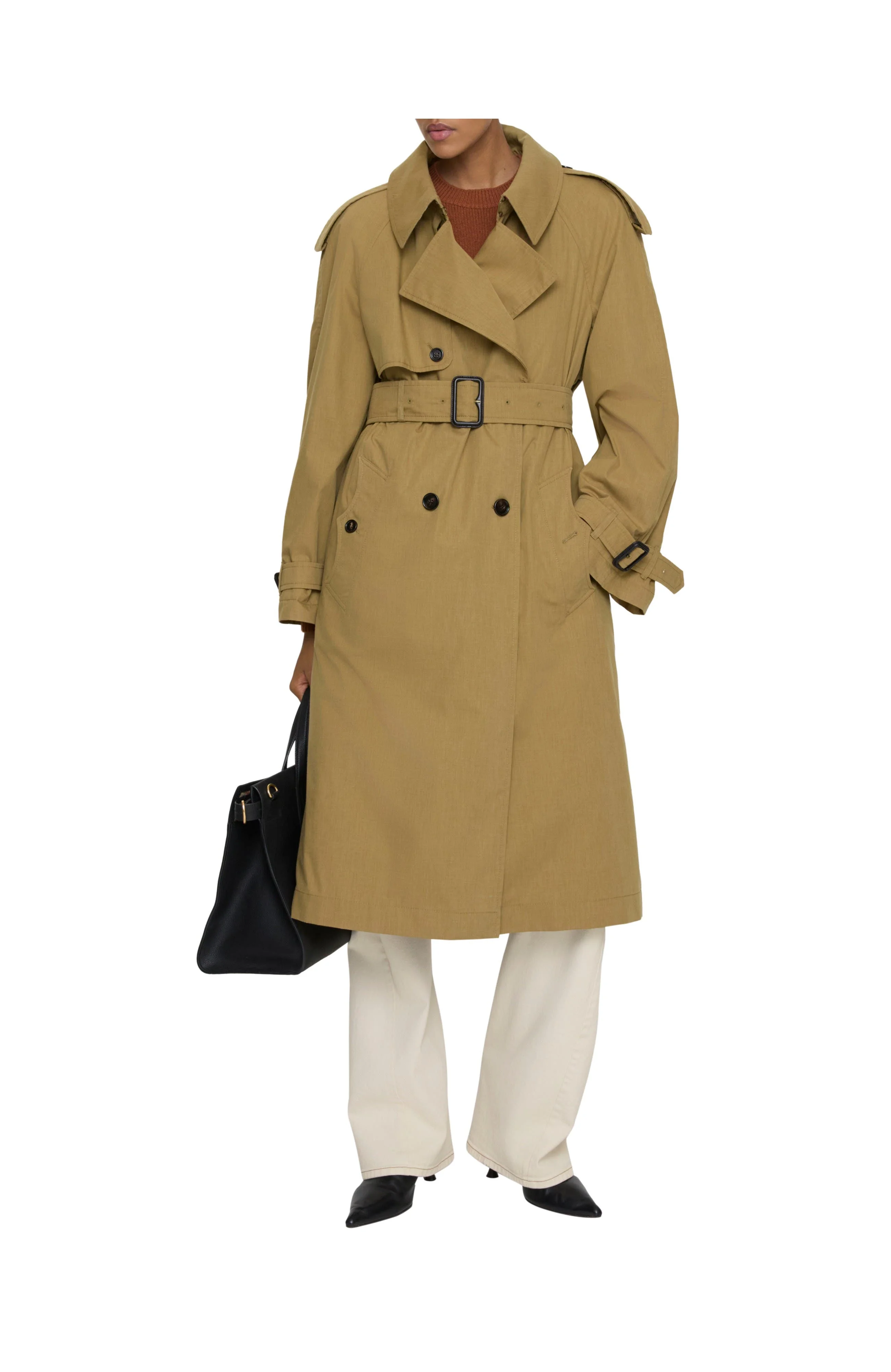 burberry Long Canvas Fitzrovia Trench Coat with Warmer in Lignum Brown at Nordstrom - 1