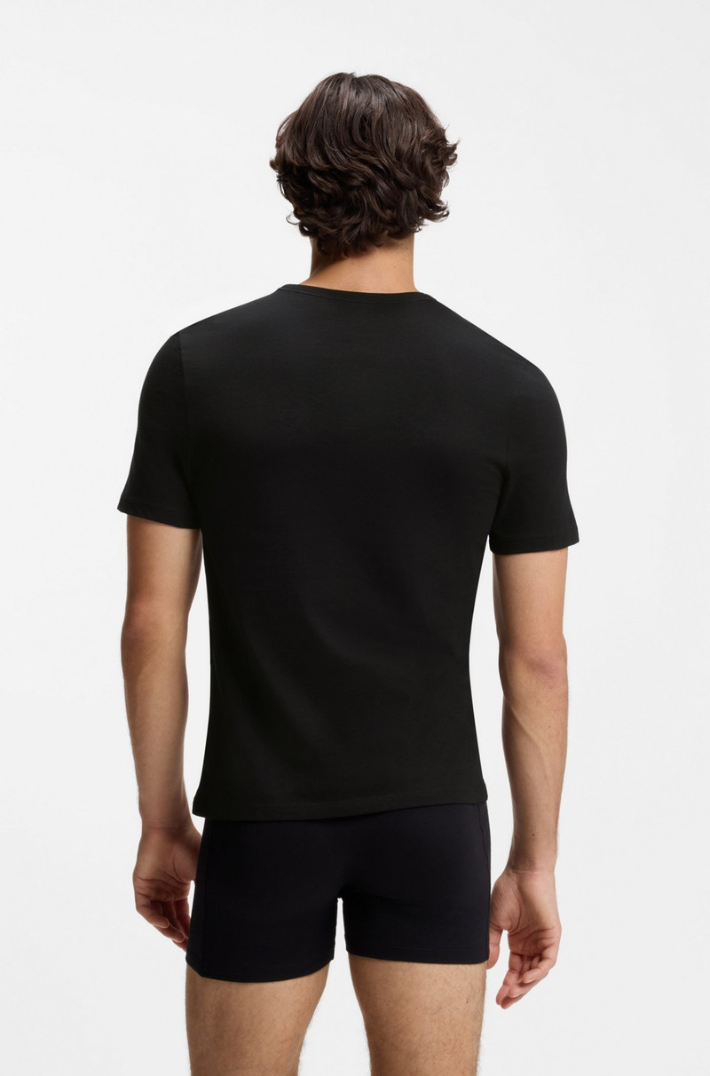 BOSS THREE-PACK OF V-NECK T-SHIRTS IN COTTON JERSEY outlook