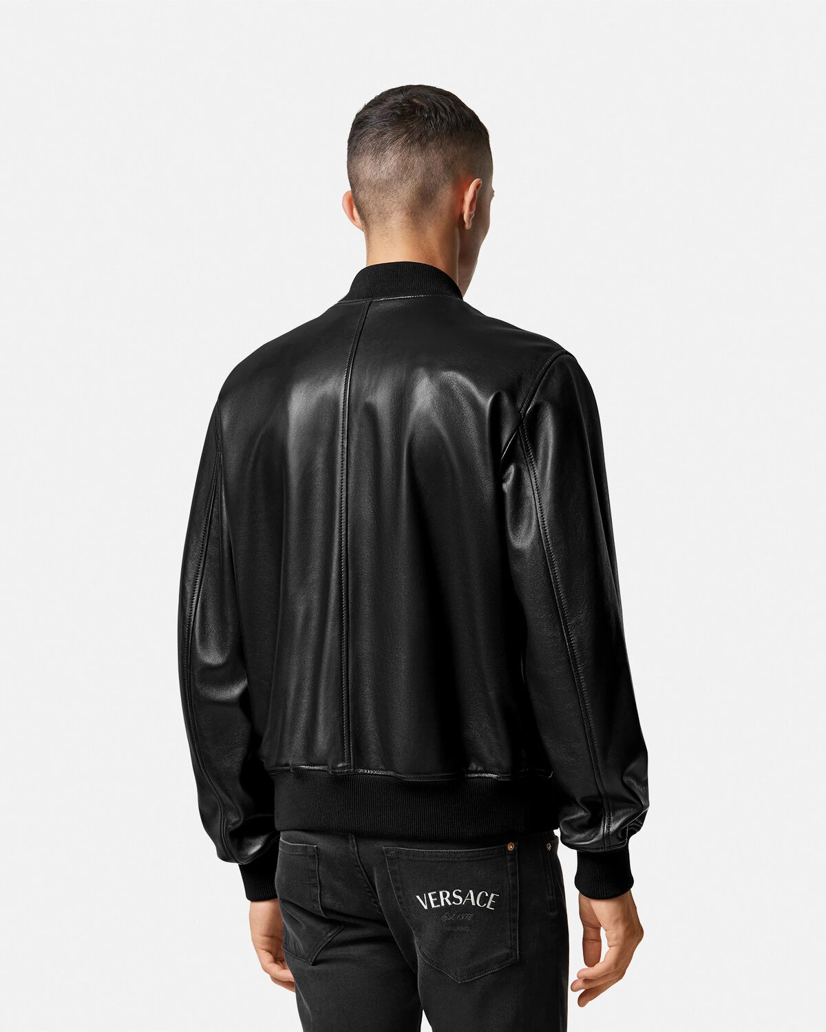 Leather Bomber Jacket - 5