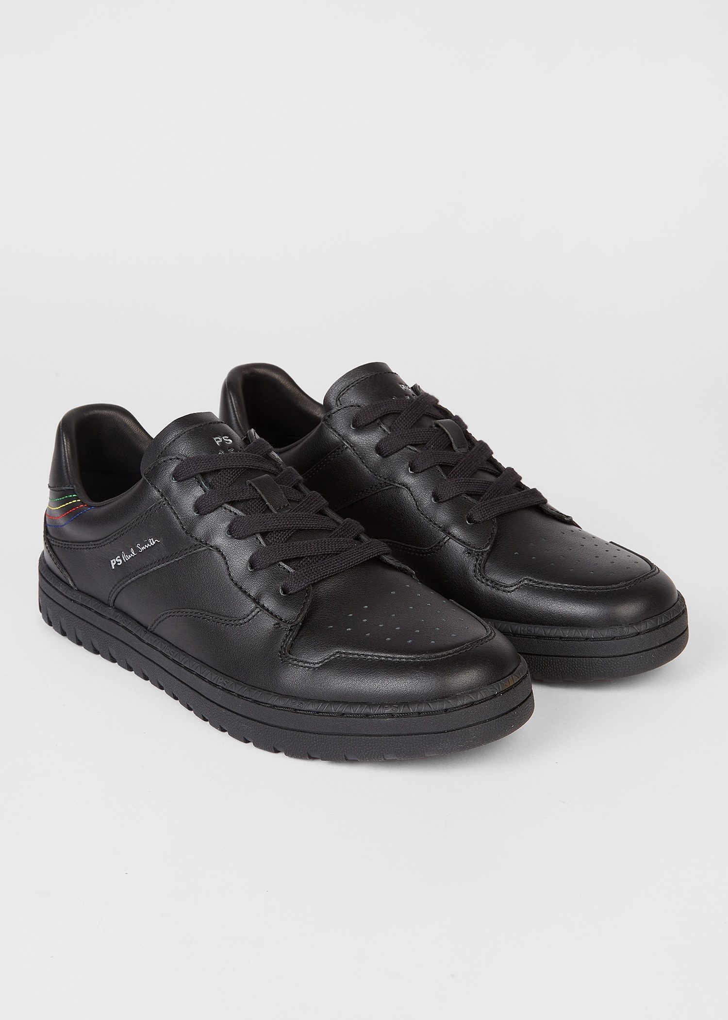 Black Leather 'Liston' Trainers - 2