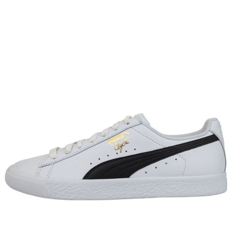 (WMNS) PUMA Clyde Core Foil 'White Black Gold' 364670-01 - 1