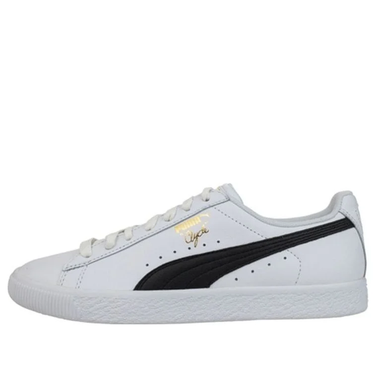 (WMNS) PUMA Clyde Core Foil 'White Black Gold' 364670-01 - 1