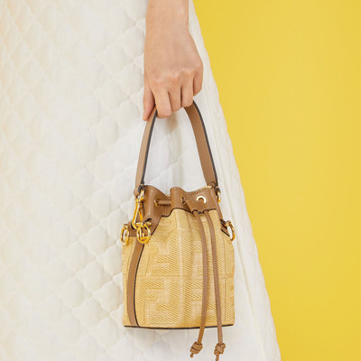 FENDI Beige raffia mini bag outlook