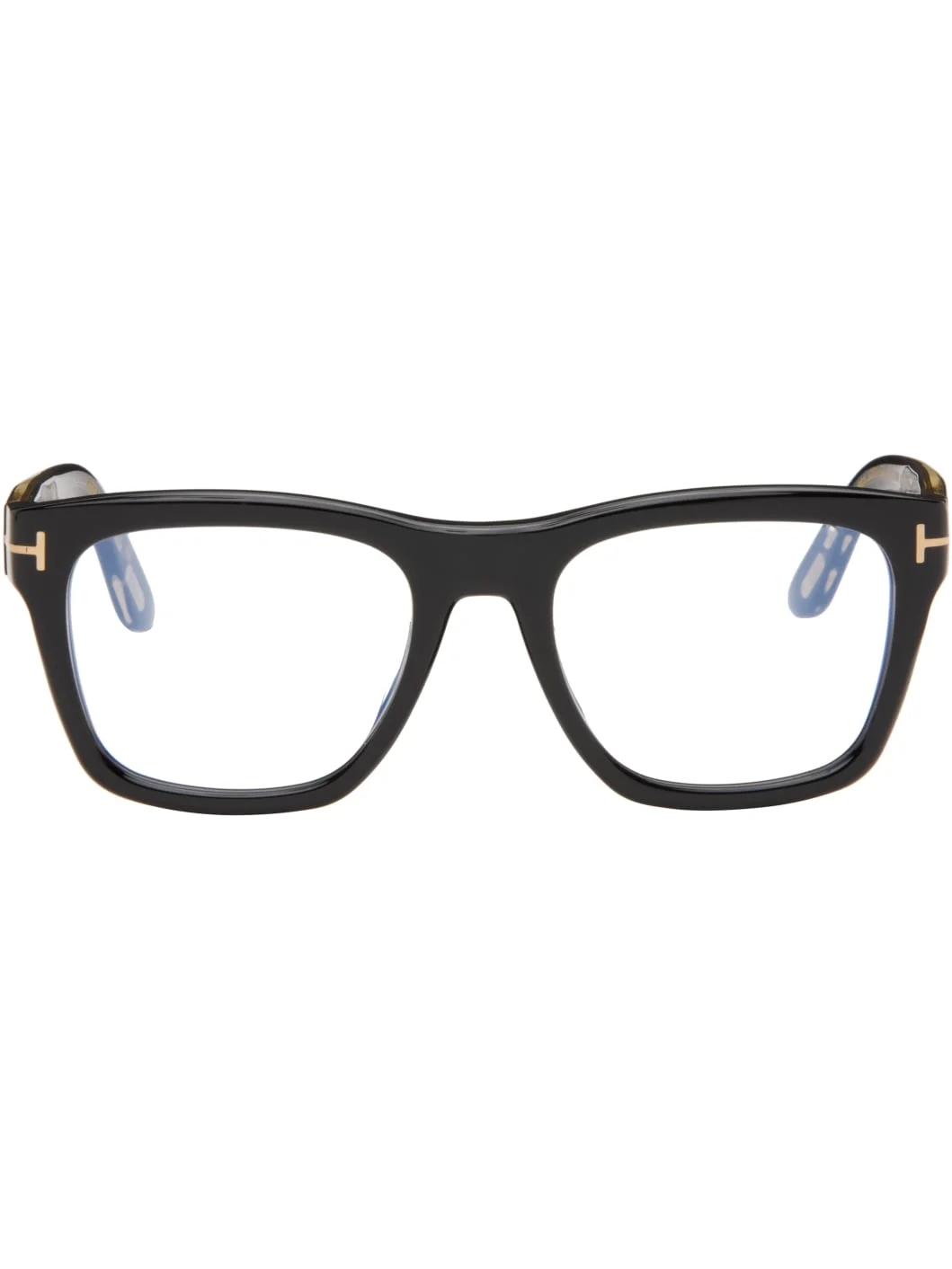 Black Icon Blue Light Block Square Glasses - 1
