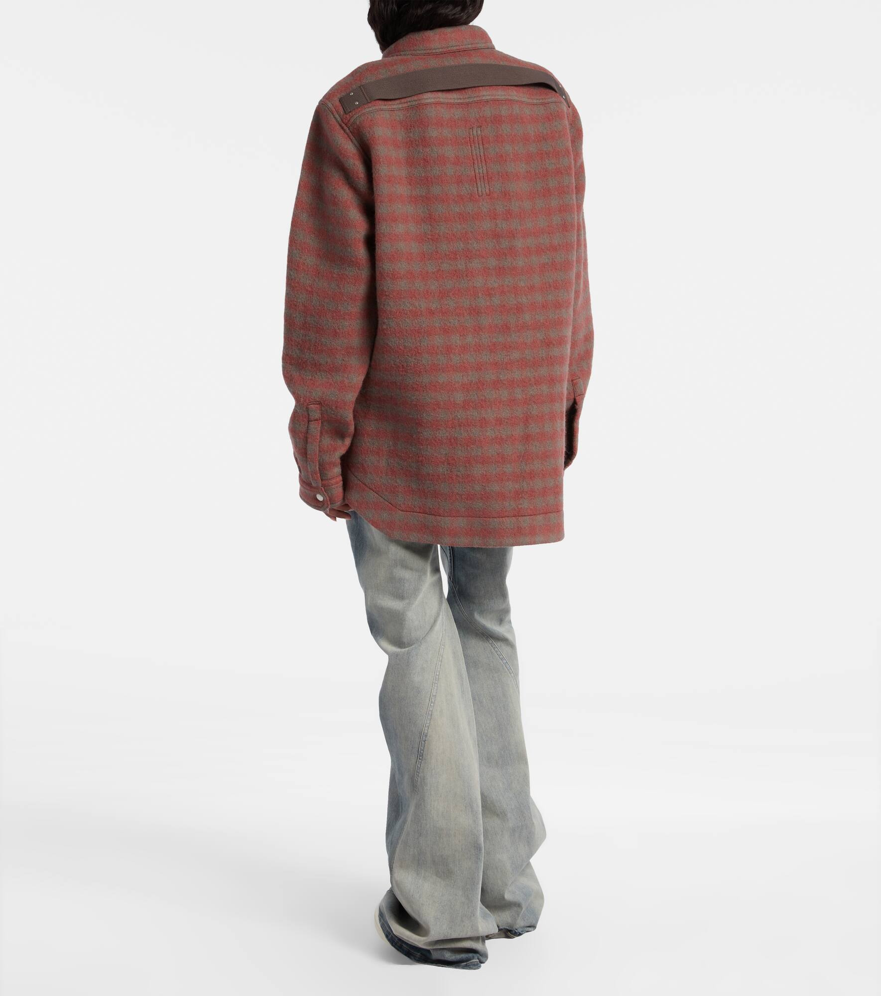 Checked virgin wool overshirt - 3