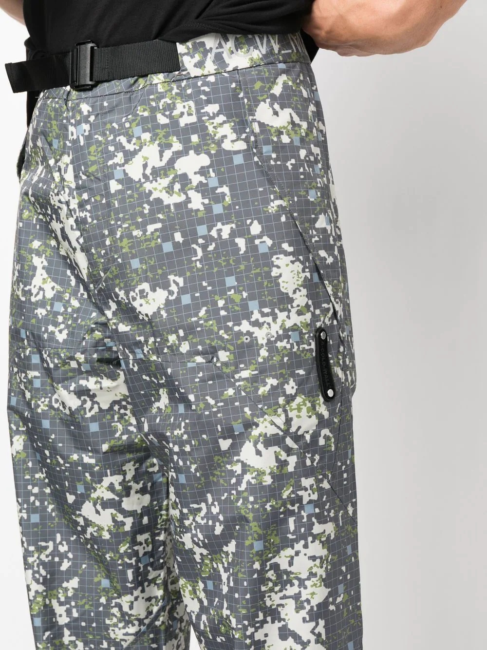 abstract-print straight-leg trousers - 5