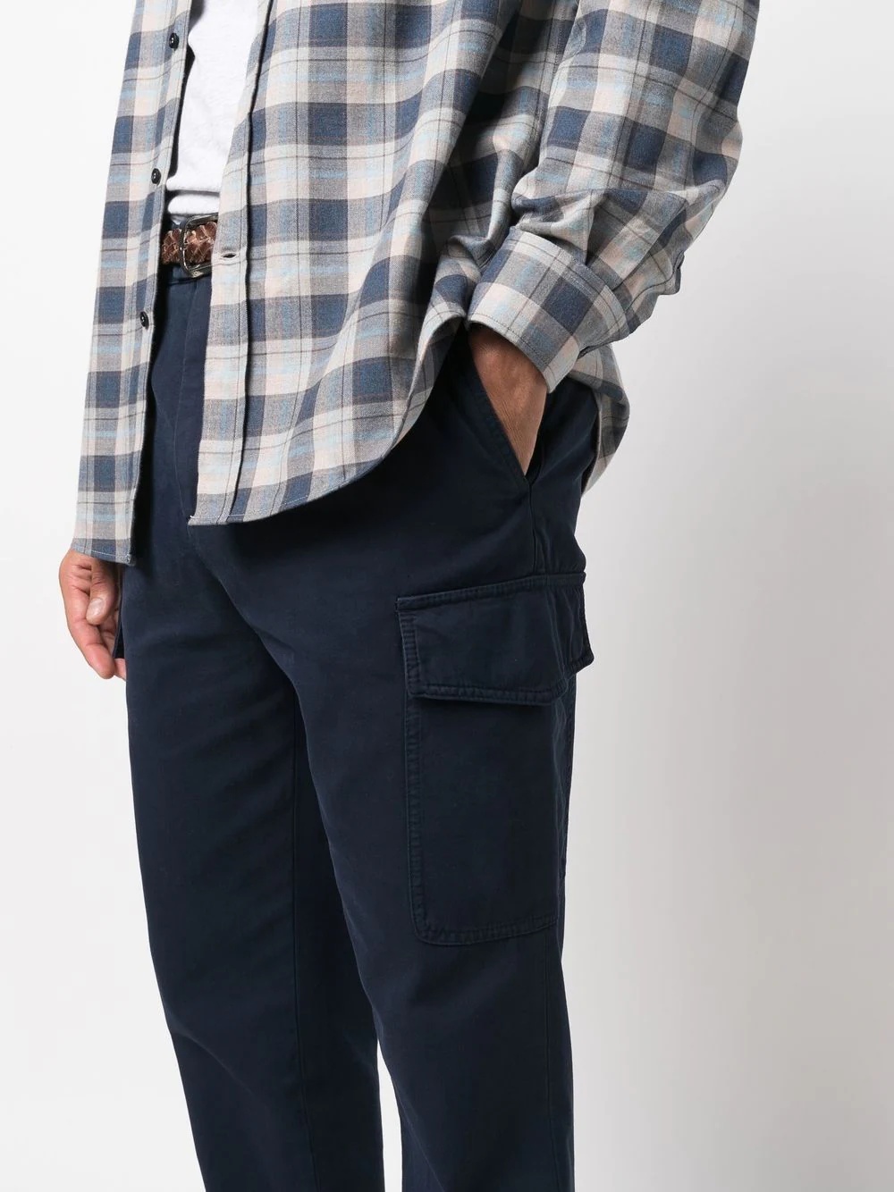 four-pocket cotton cargo trousers - 5