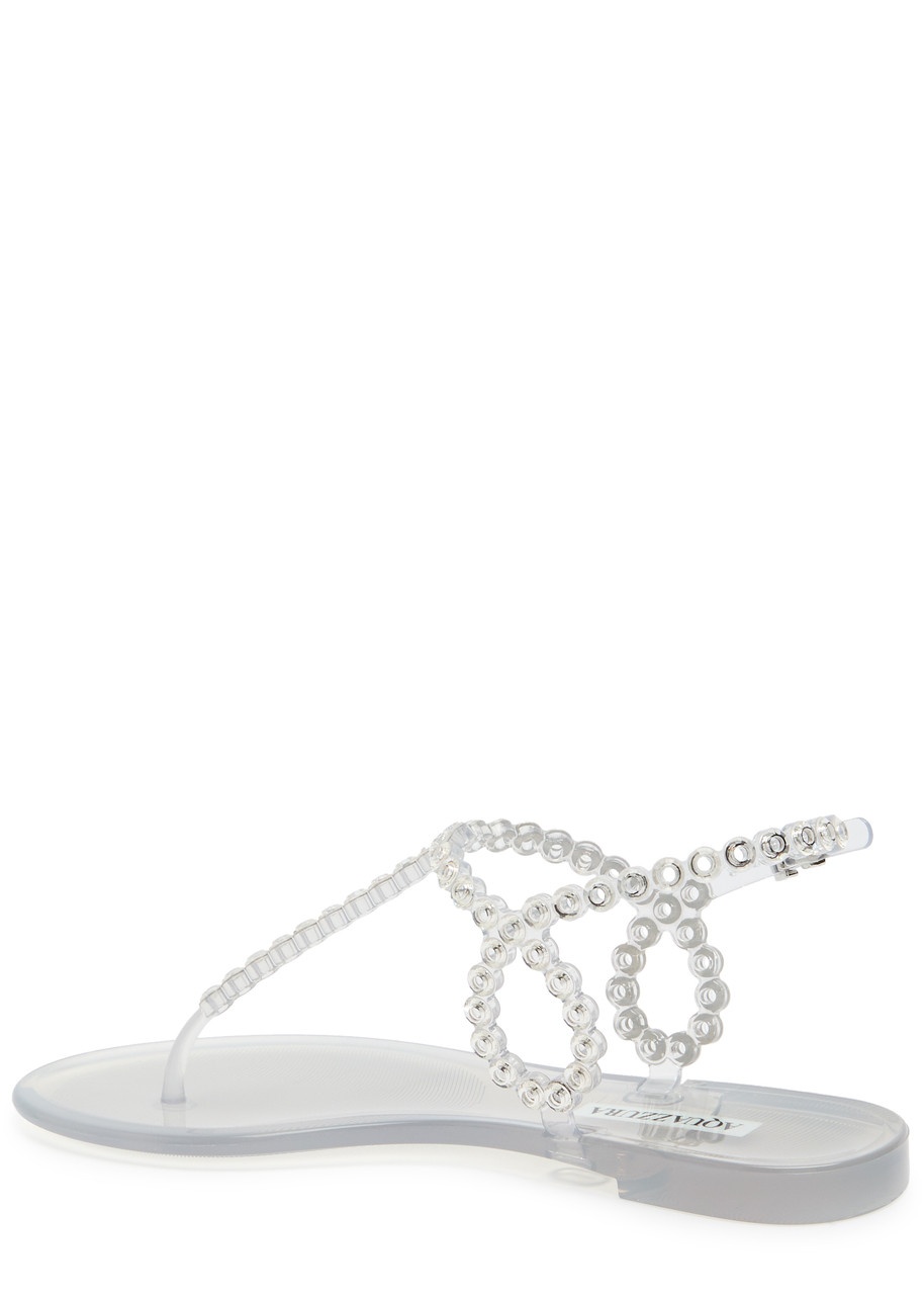Aquazzura Almost Bare Embellished Rubber Sandals - 2
