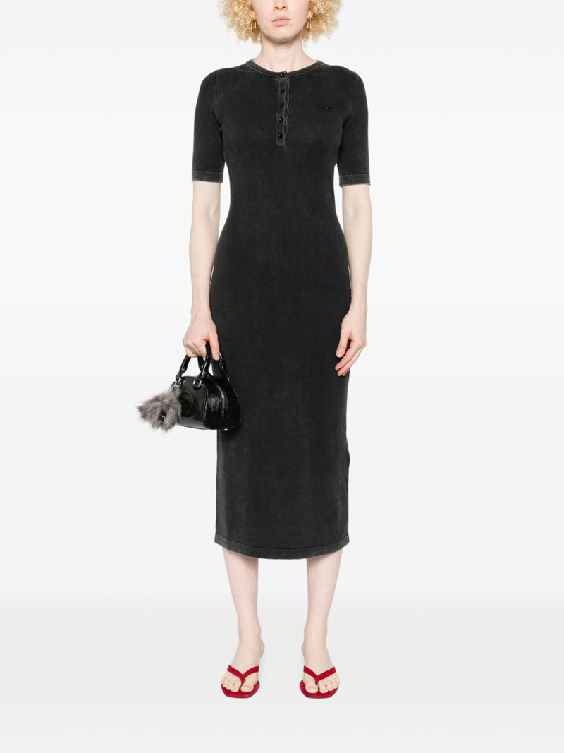 Diesel button-fastening short-sleeve dress outlook