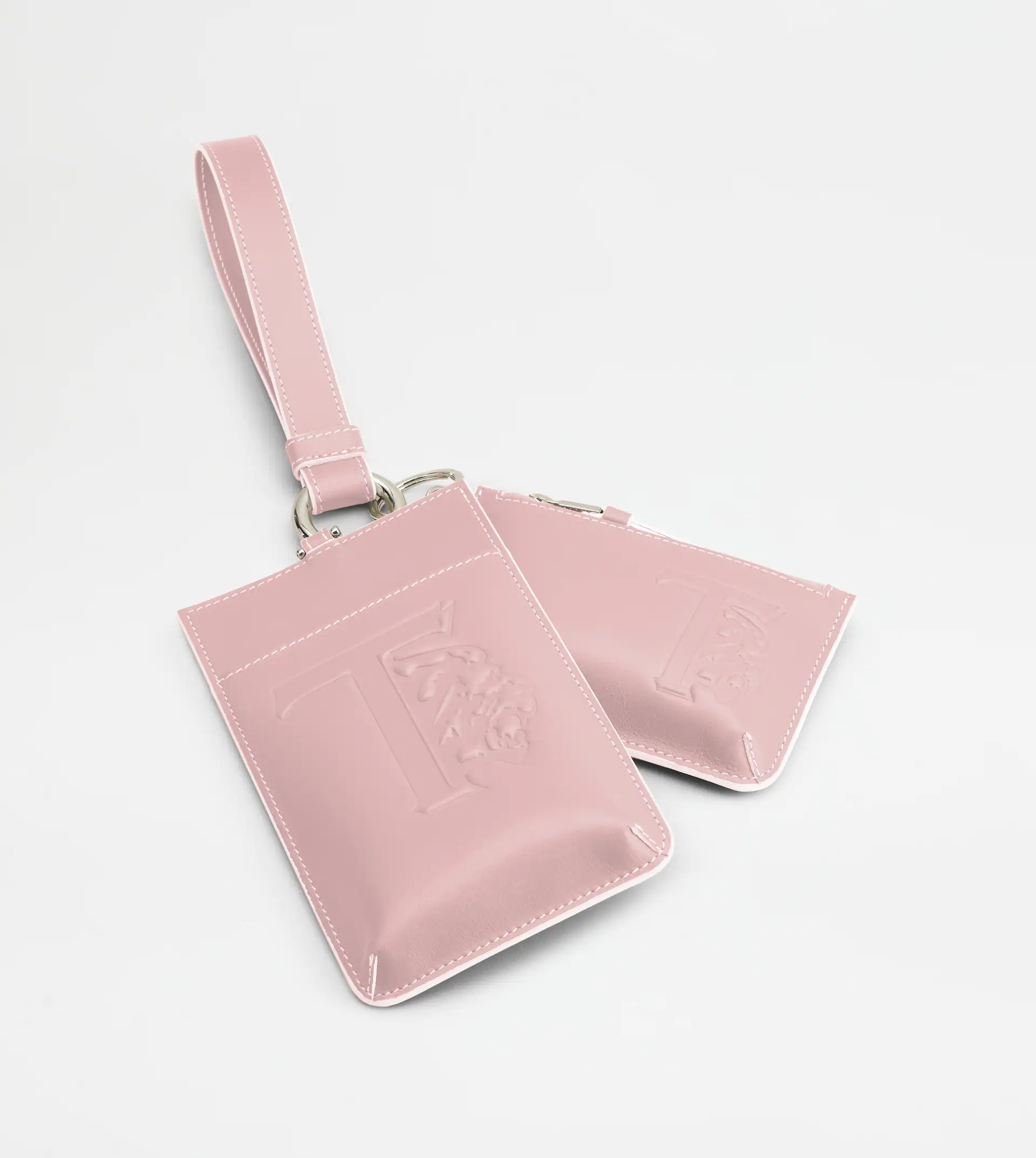 CARD HOLDER AND COIN PURSE IN LEATHER - PINK - 3