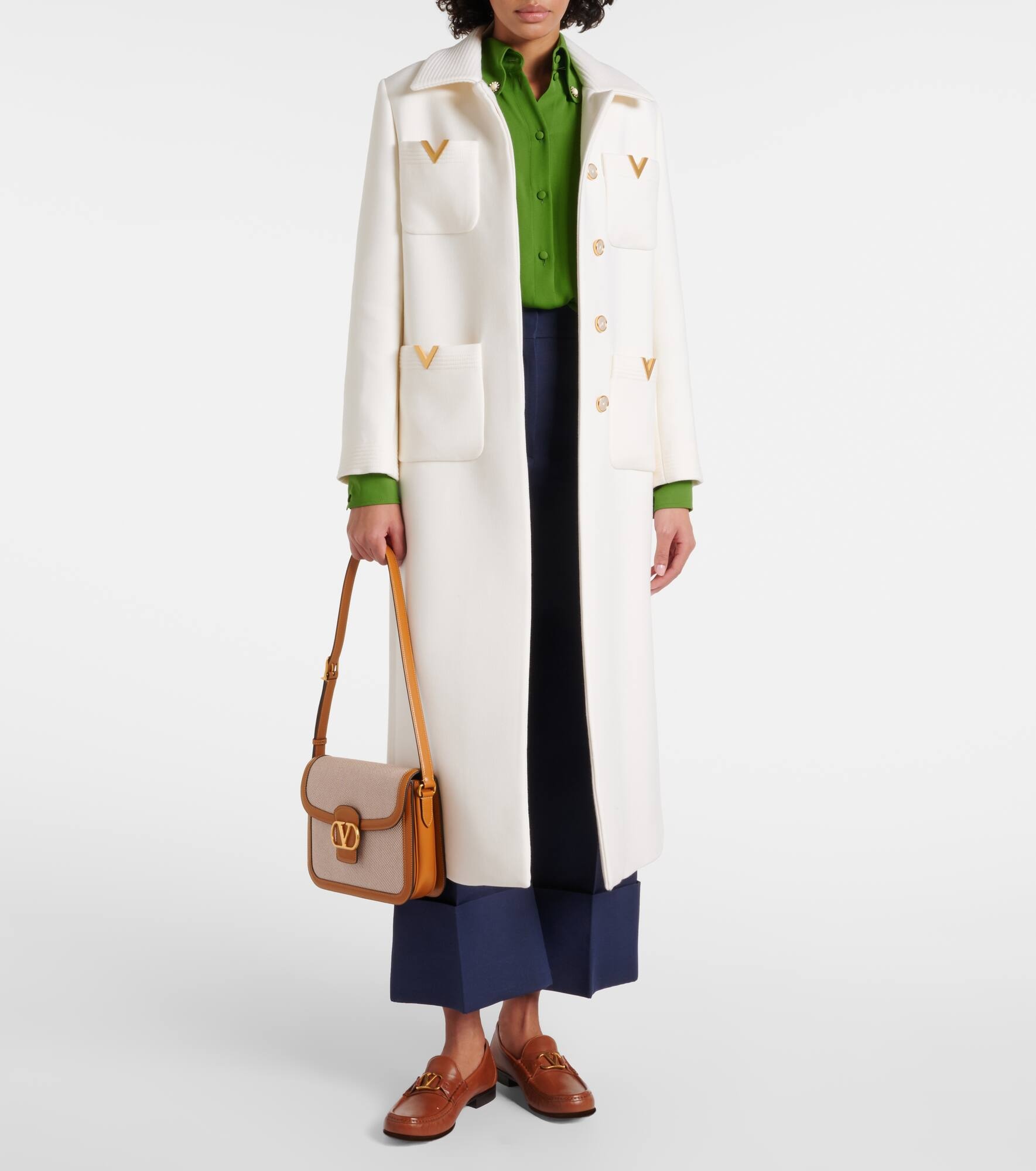 VLogo Signature leather loafers - 3