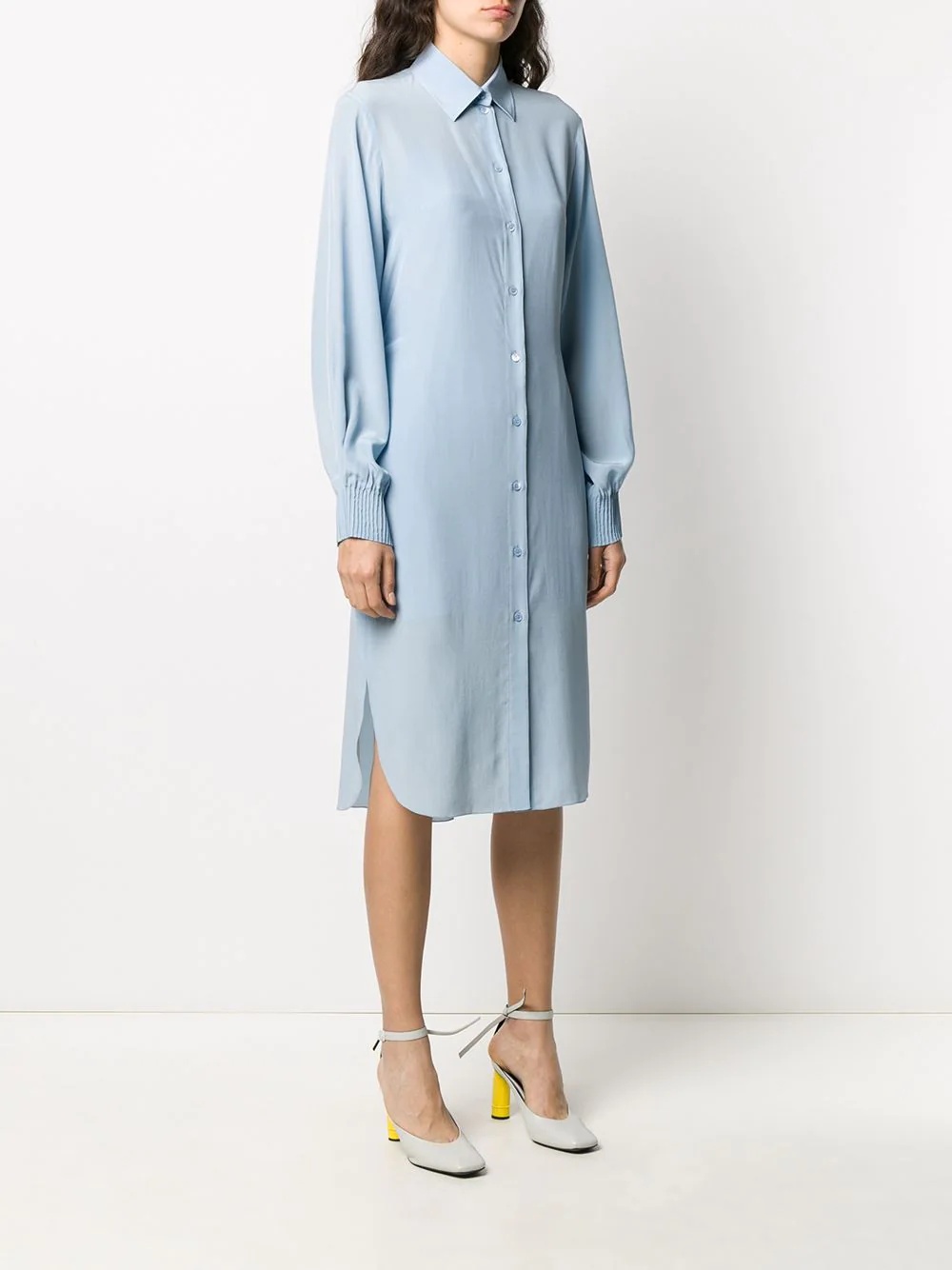 straight-fit midi shirt dress - 3