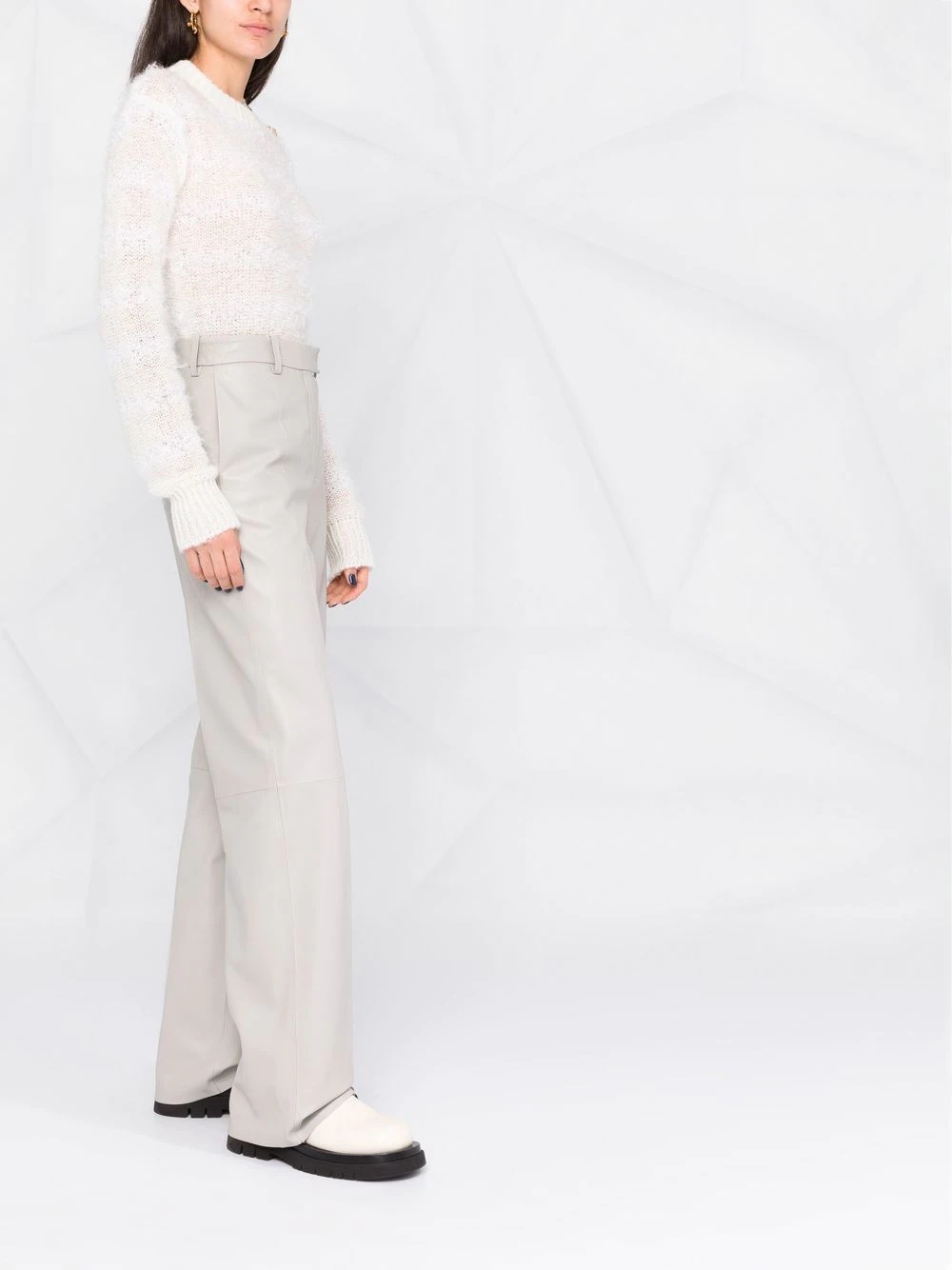 buttoned crew-neck jumper - 6