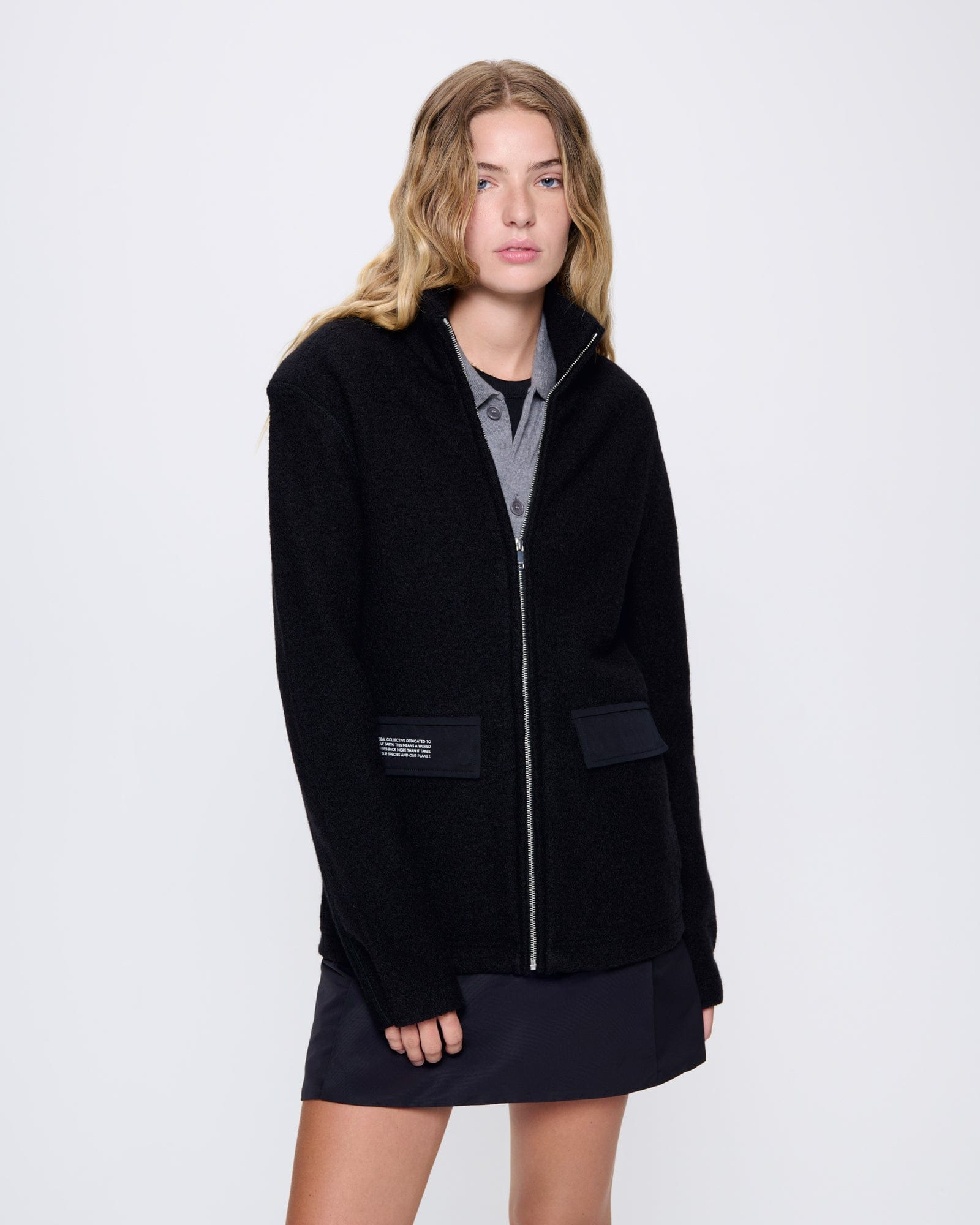 Women's DNA Utility Wool Jacket - Black - 3