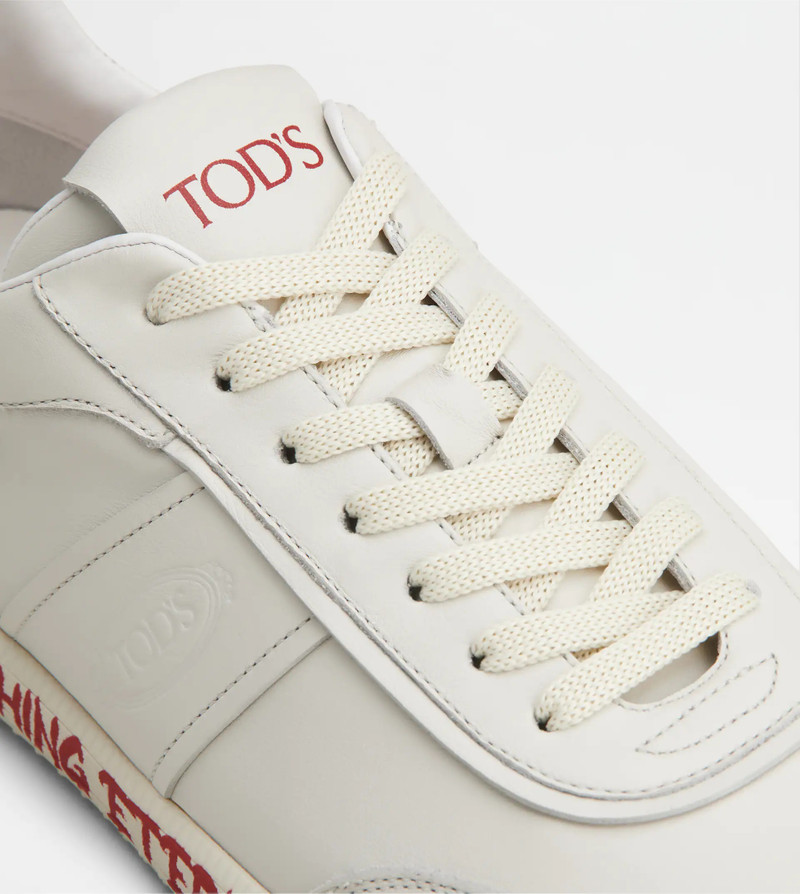 TOD'S TABS SNEAKERS IN LEATHER - WHITE 6