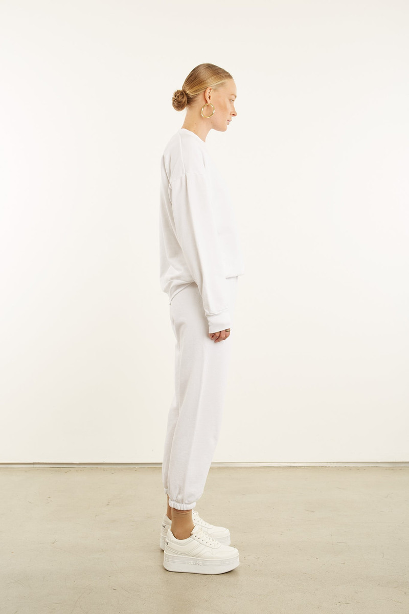 WHITE COTTON LOGO SWEATSHIRT 4