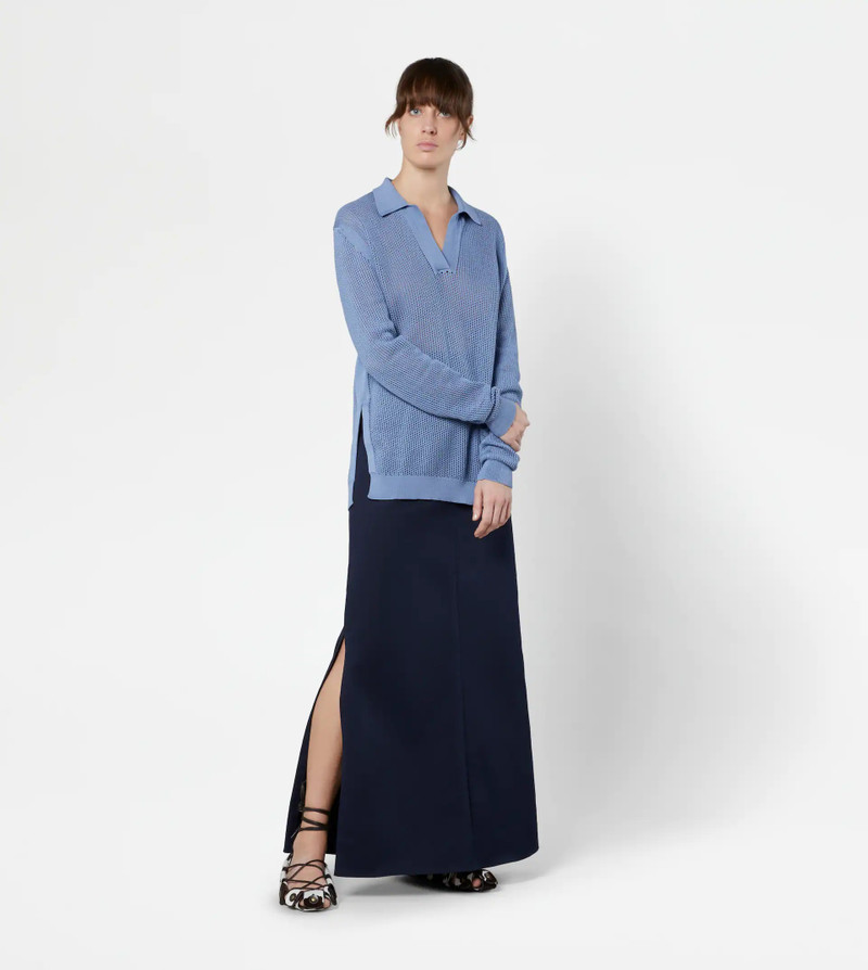 Tod's KNITTED POLO SHIRT - LIGHT BLUE outlook
