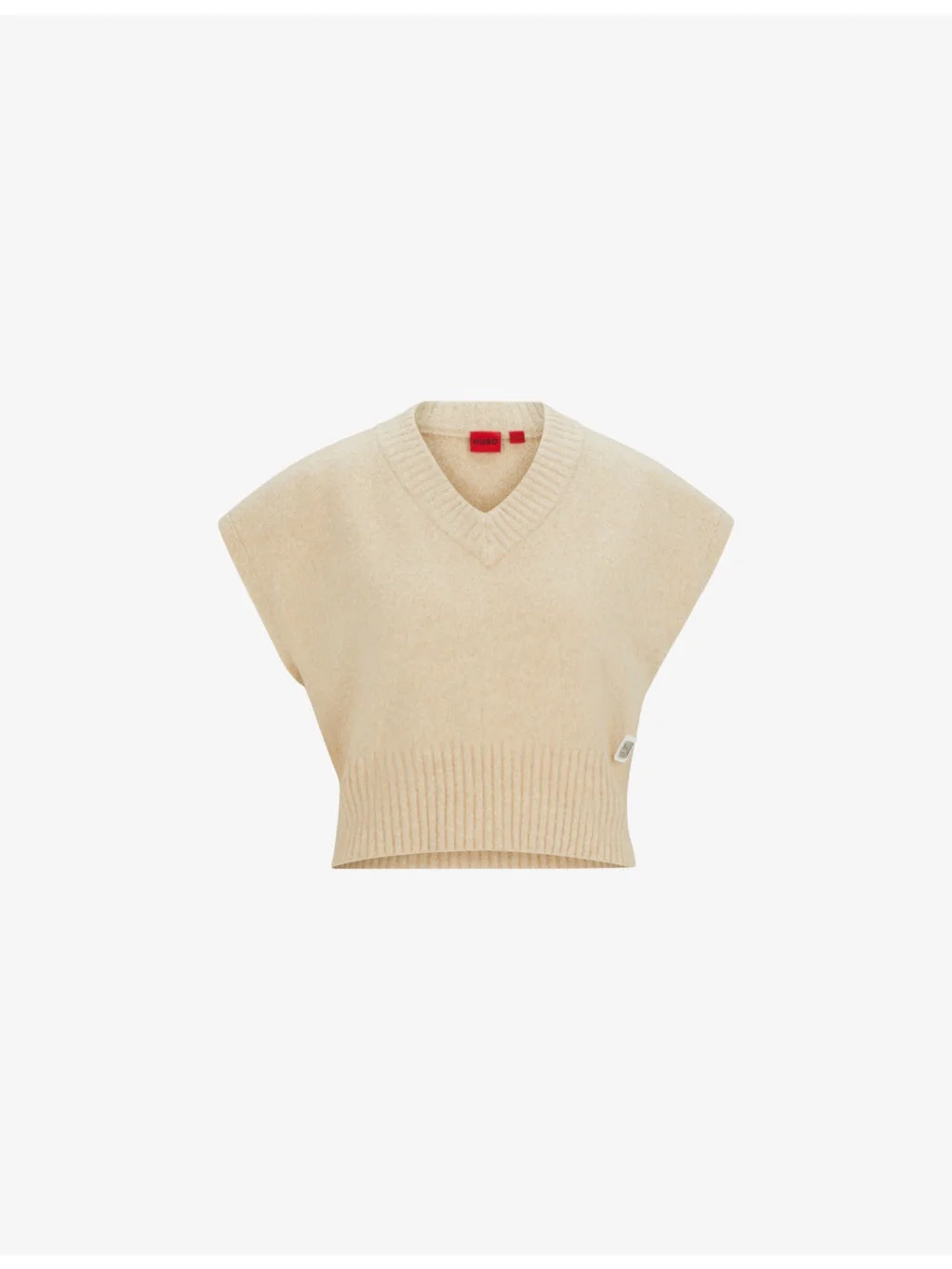 Relaxed-fit V-neck knitted top - 1