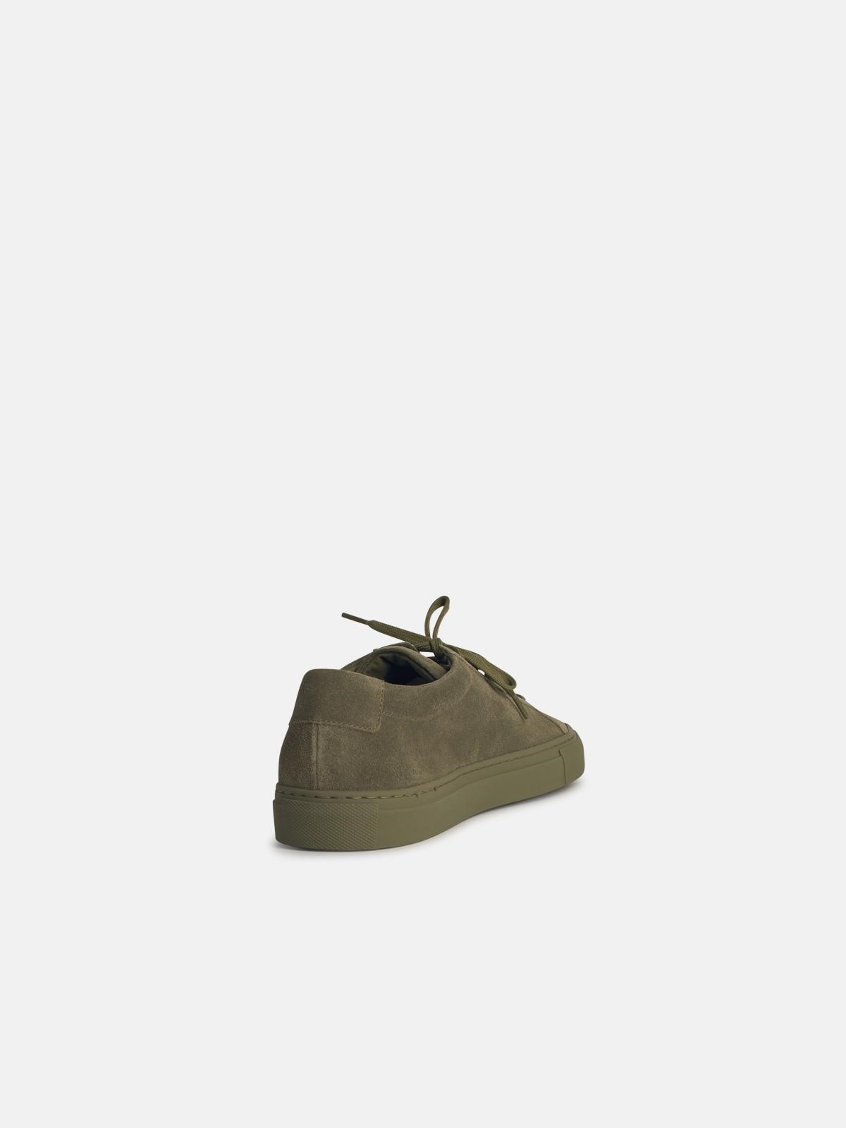 'ACHILLES' GREEN SUEDE SNEAKERS - 3