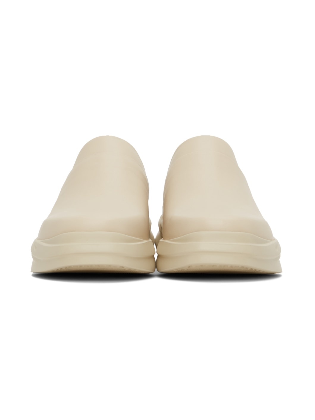 Beige Mono Mules - 2