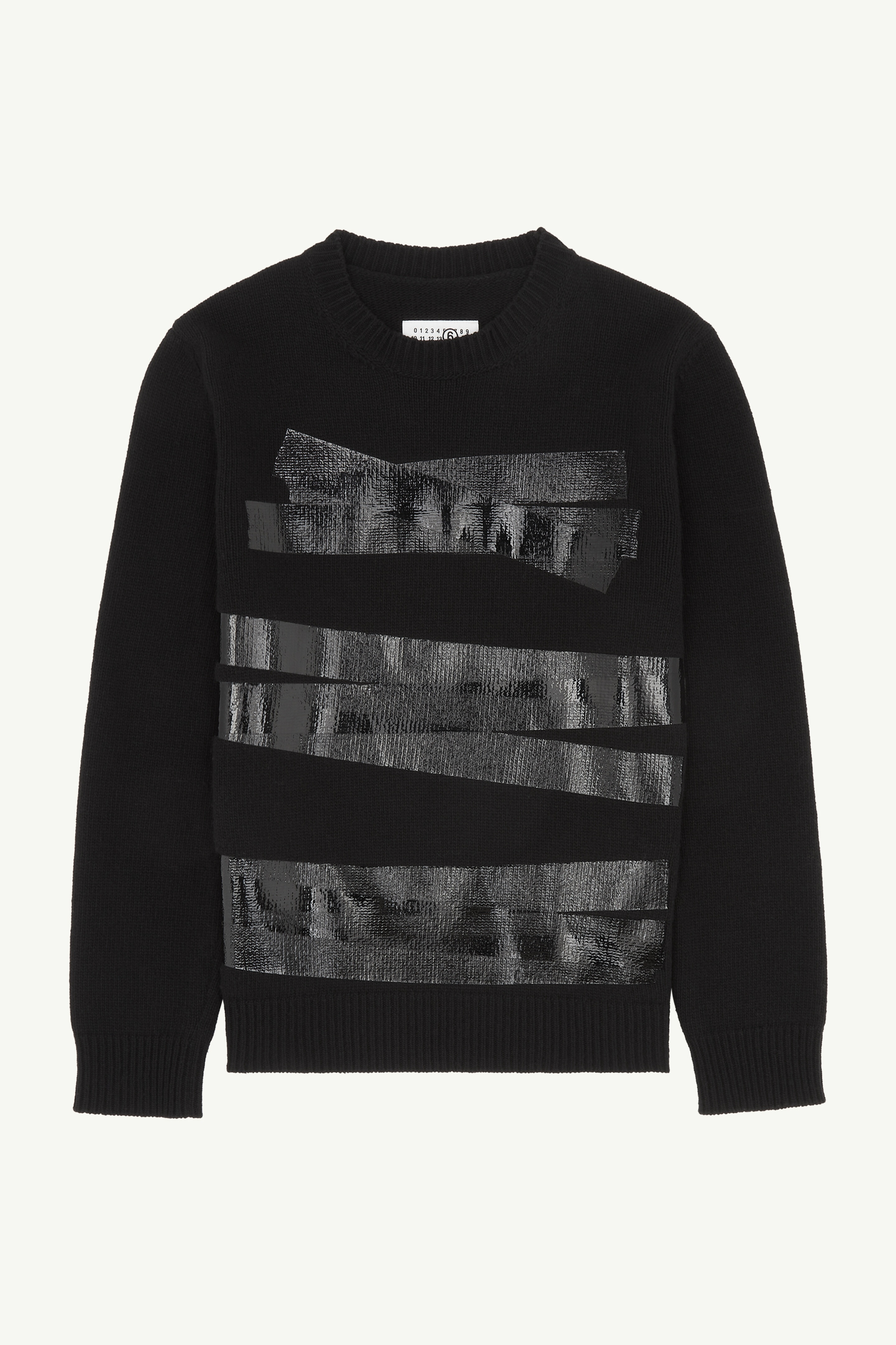 Taped label wool jumper - 1