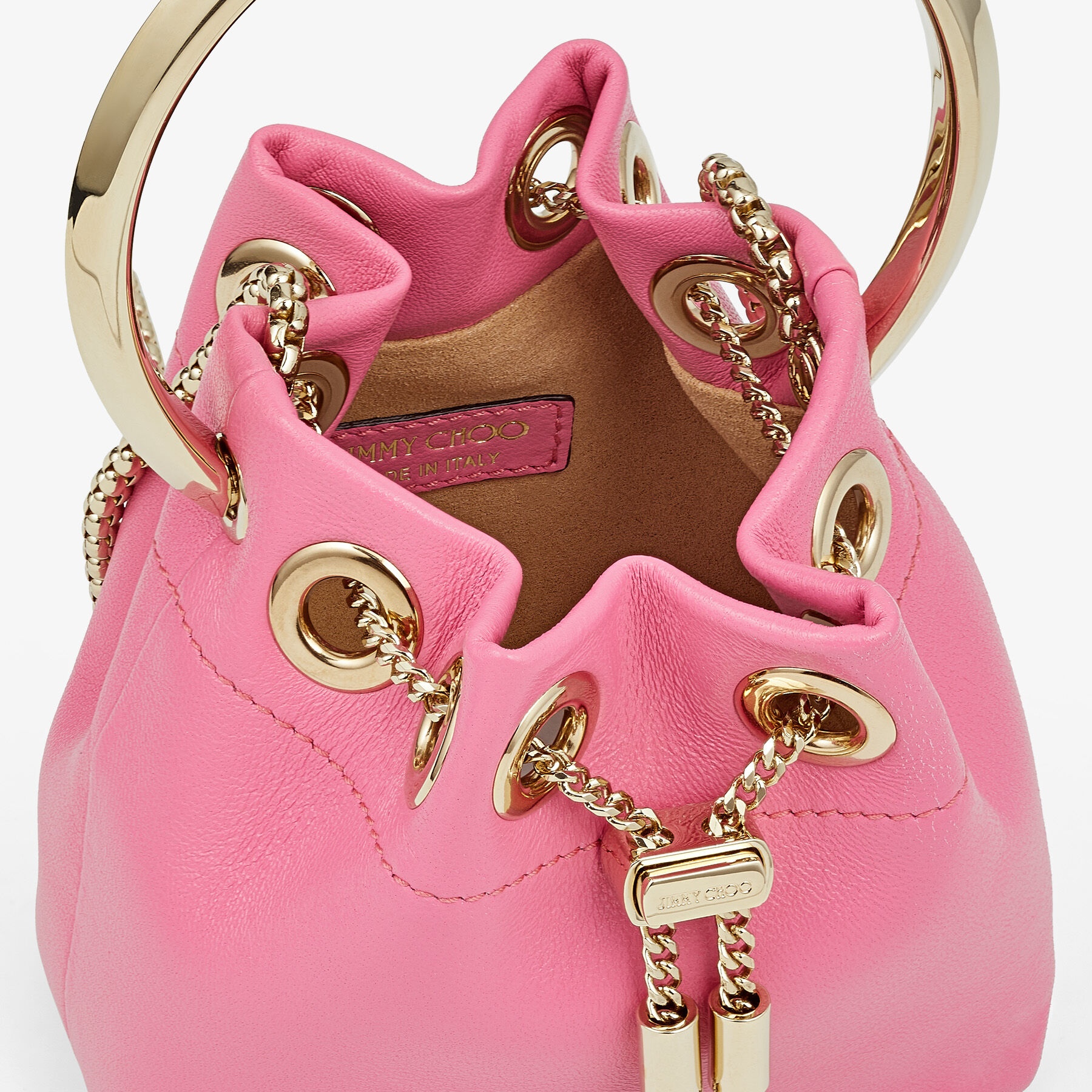 Micro Bon Bon
Candy Pink Smooth Nappa Mini Bag - 5