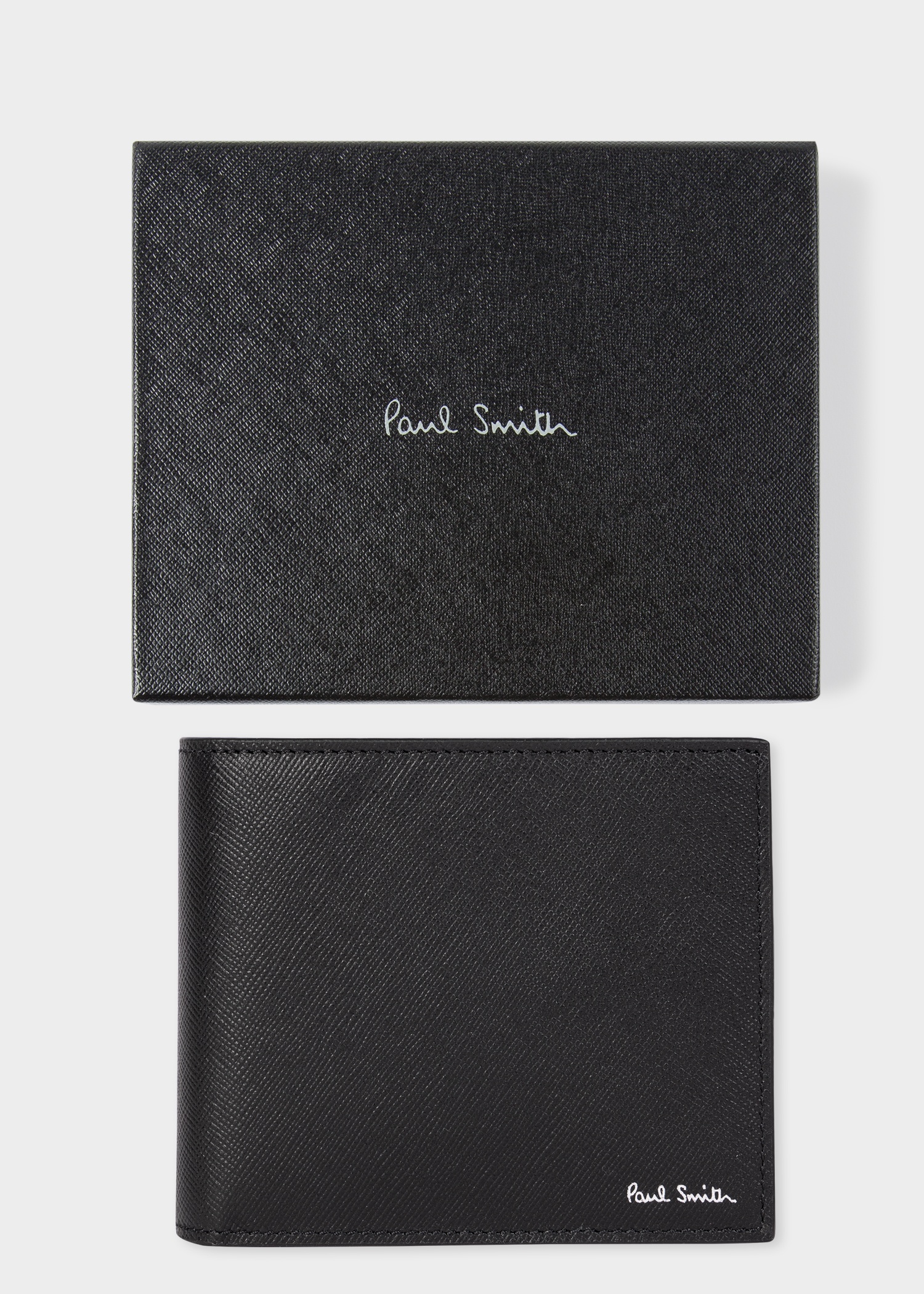 Black 'Mini Blur' Interior Billfold And Coin Wallet - 5