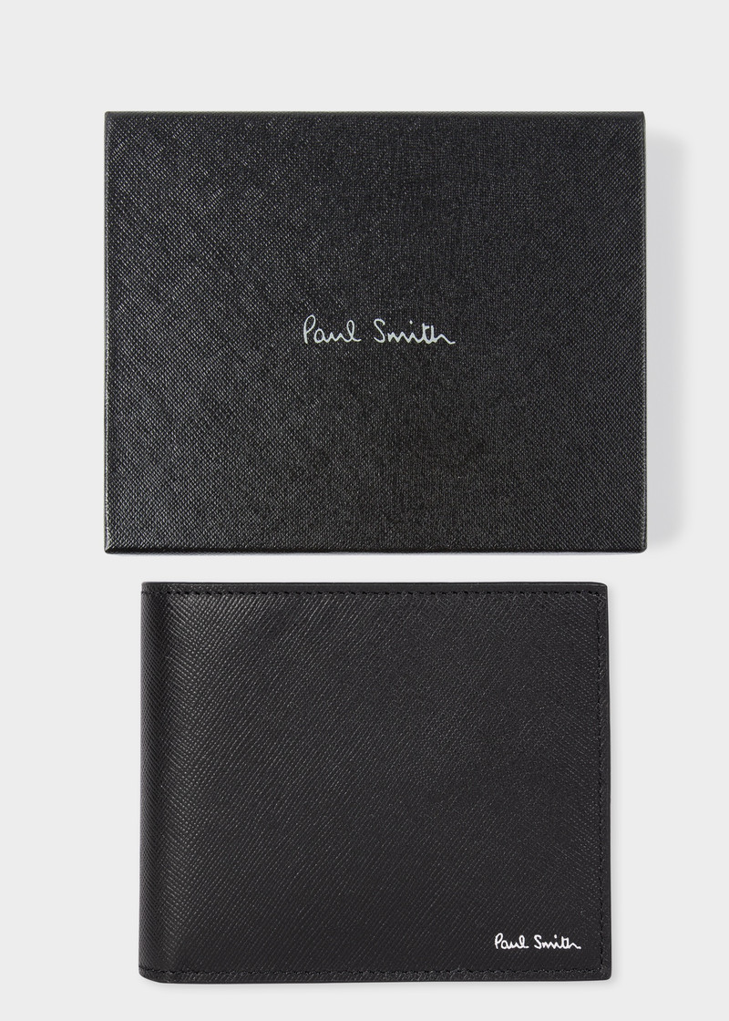 Black 'Mini Blur' Interior Billfold And Coin Wallet 5