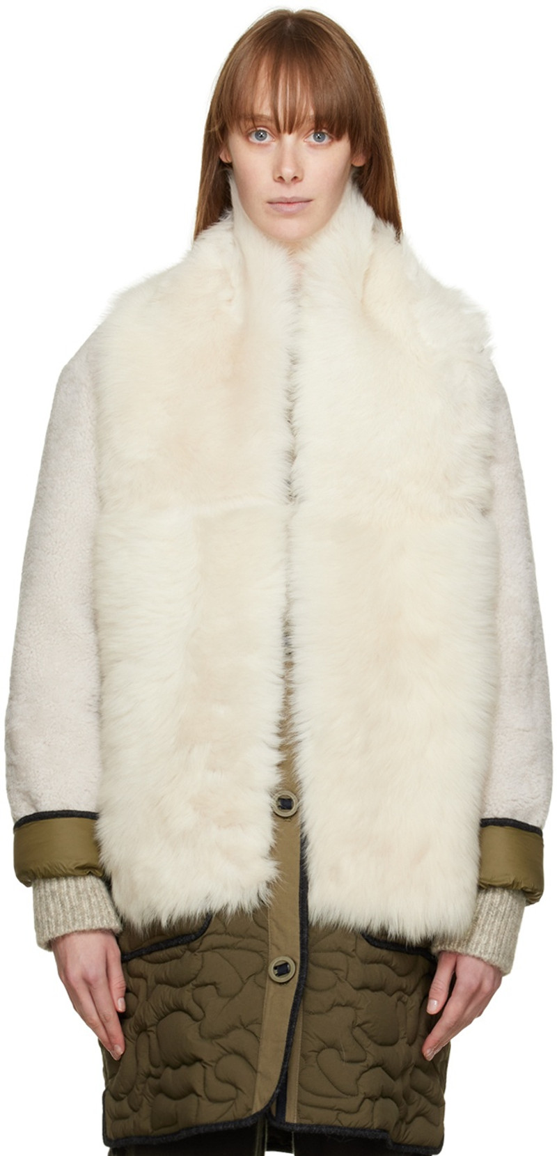 Yves Salomon Beige Echarpe Scarf outlook