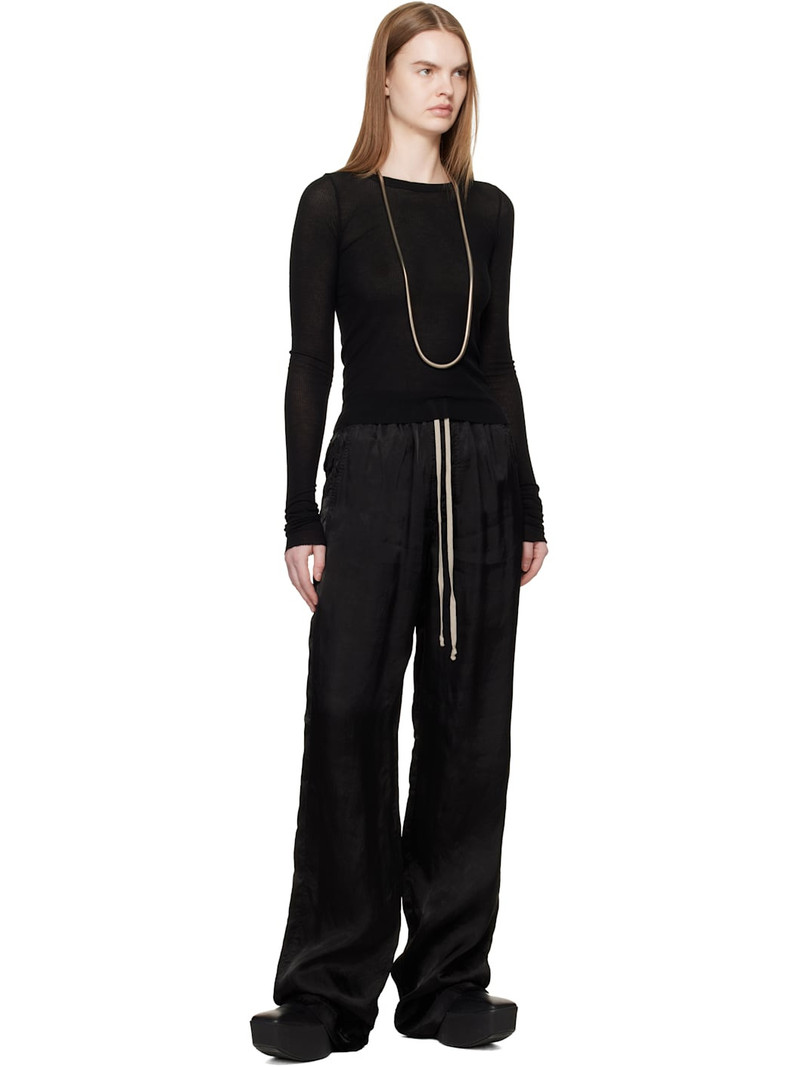Rick Owens Black Temple Dietrich Drawstring Lounge Pants outlook