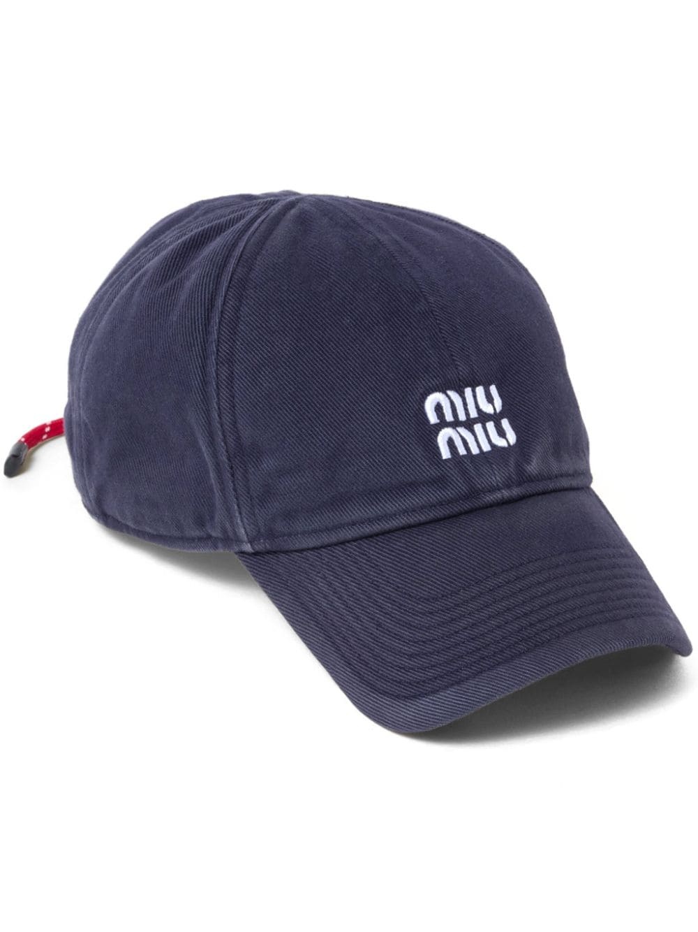 MIU MIU | DENIM & CORDUROY BASEBALL CAP GREY キャップ UNISEX Miu Miu logo-embroidered denim baseball cap | farfetch
