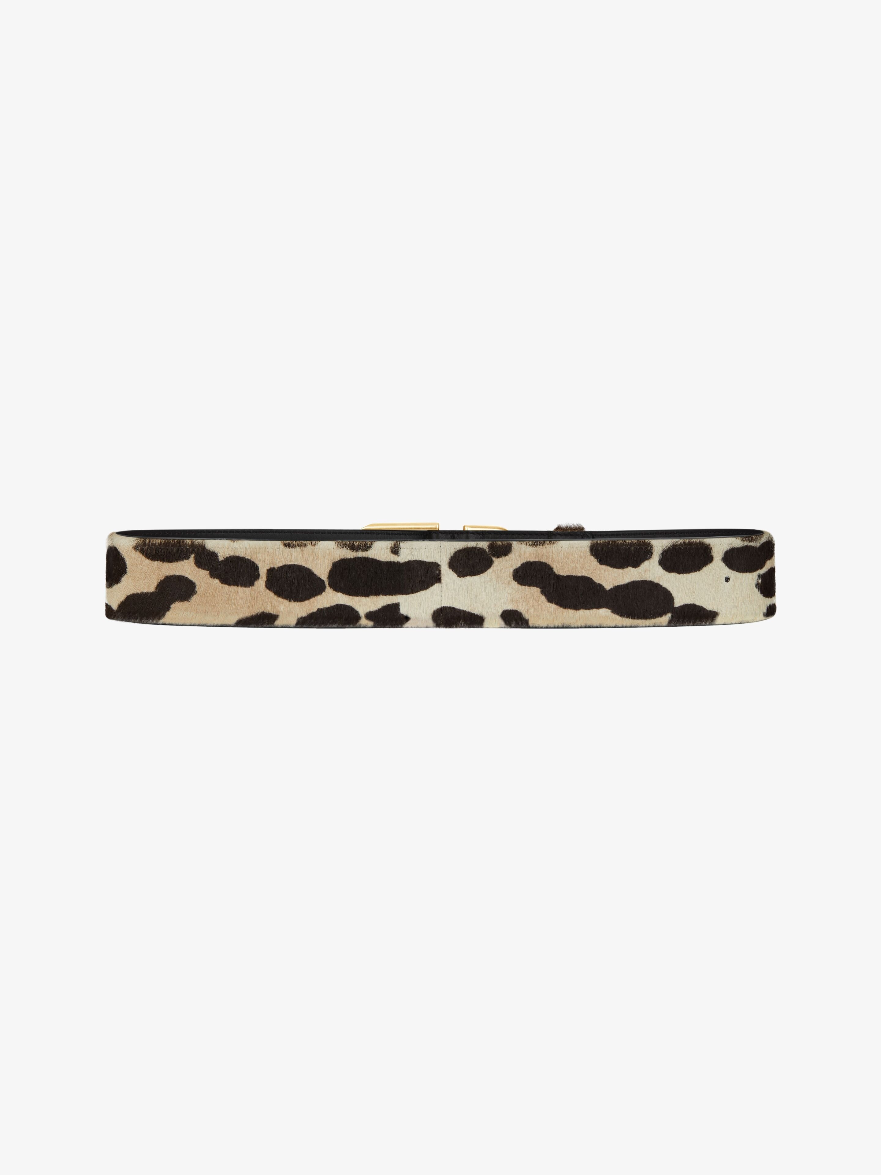 VOYOU BELT IN LEATHER WITH LEOPARD PRINT - 2
