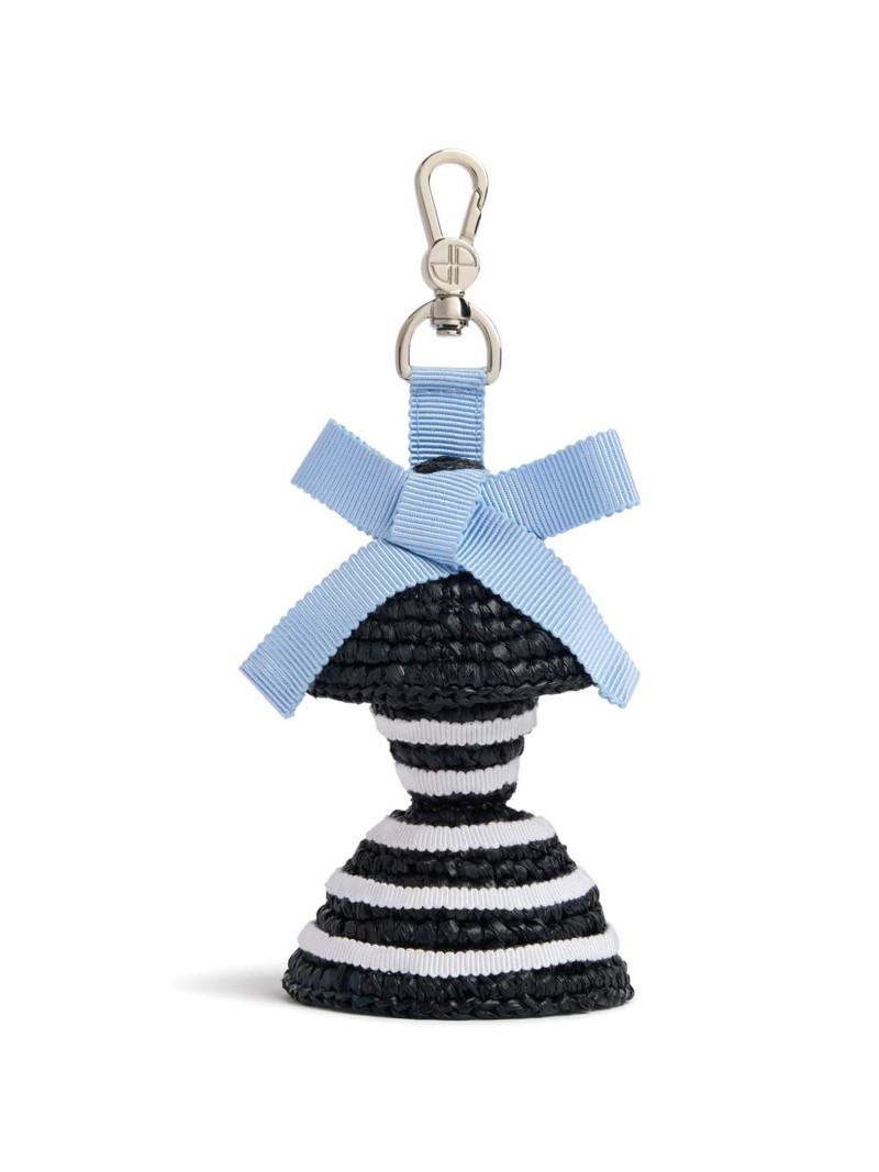 bow-detail striped-print doll charm 1