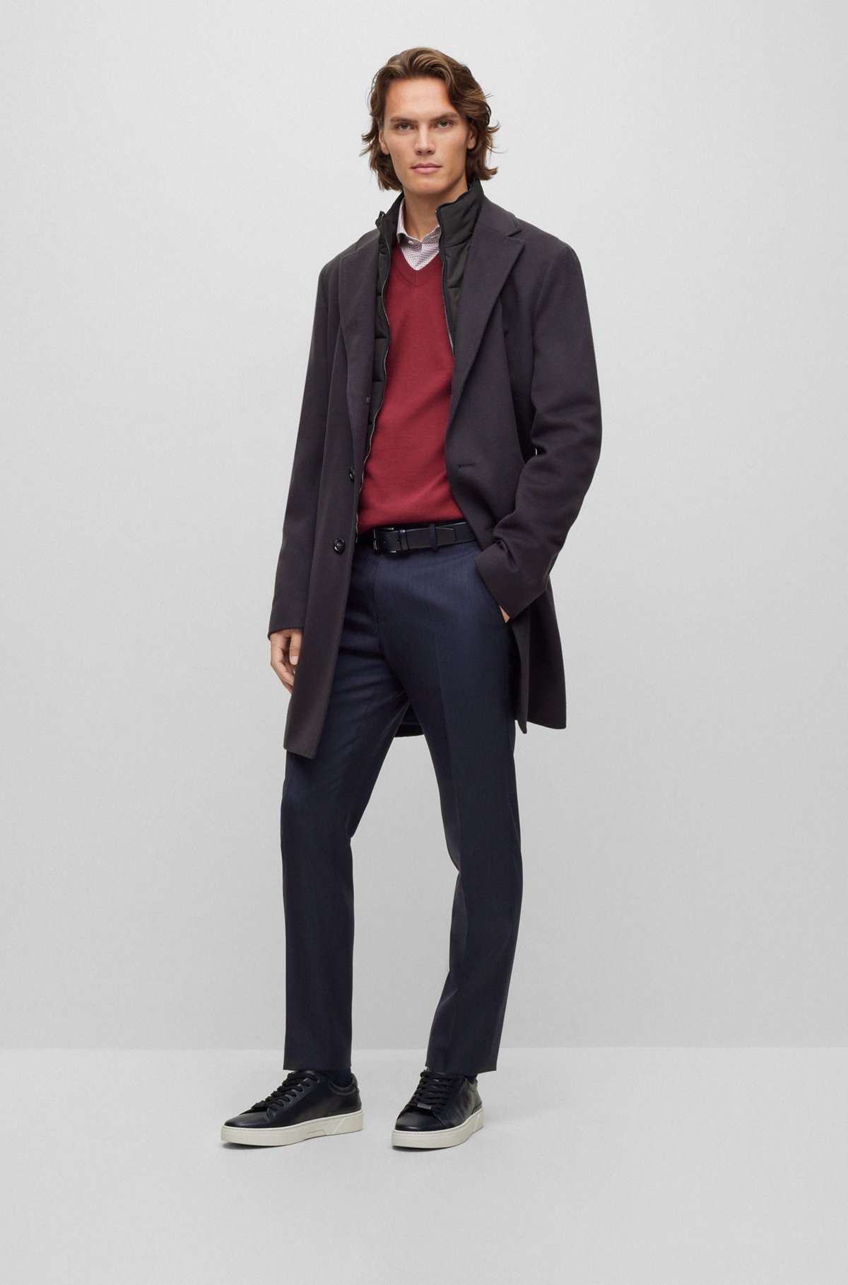 WOOL-BLEND COAT WITH ZIP-UP INNER - 4
