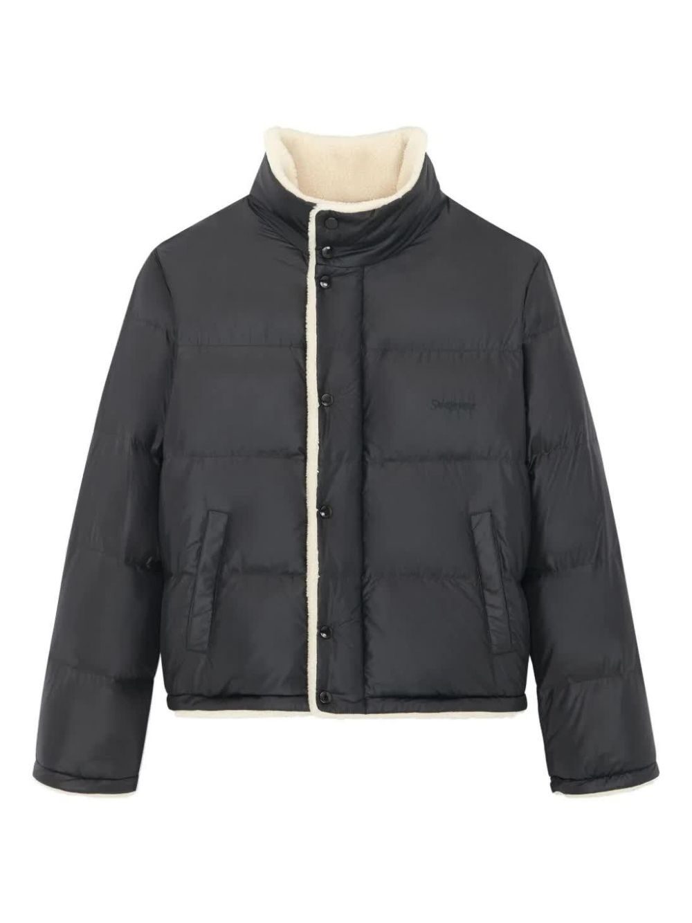 puff down shearling-lined jacket - 1