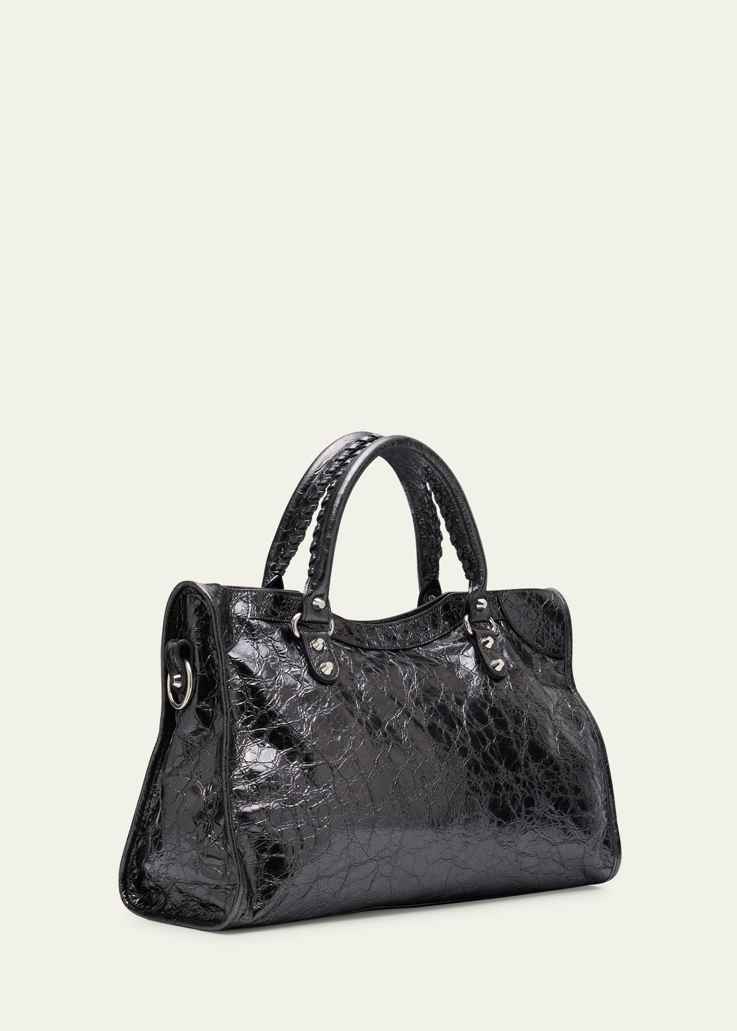 Le City Medium Metallic Leather Top-Handle Bag - 3