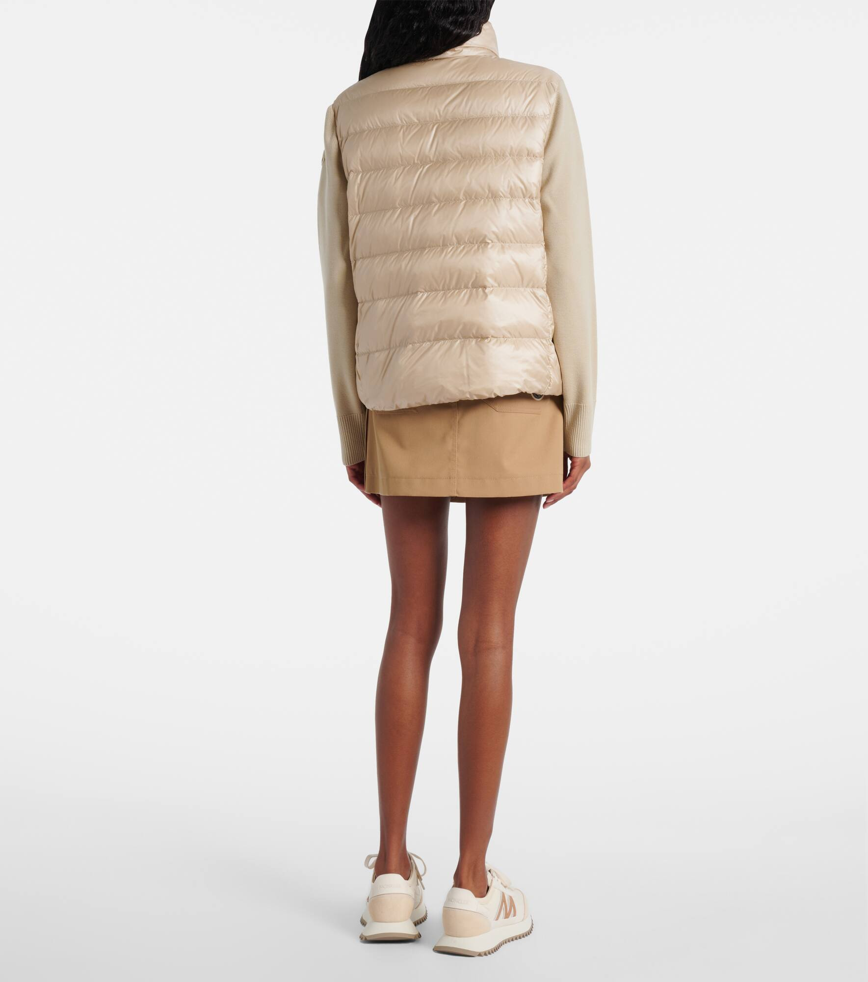 Down-paneled virgin wool cardigan - 3