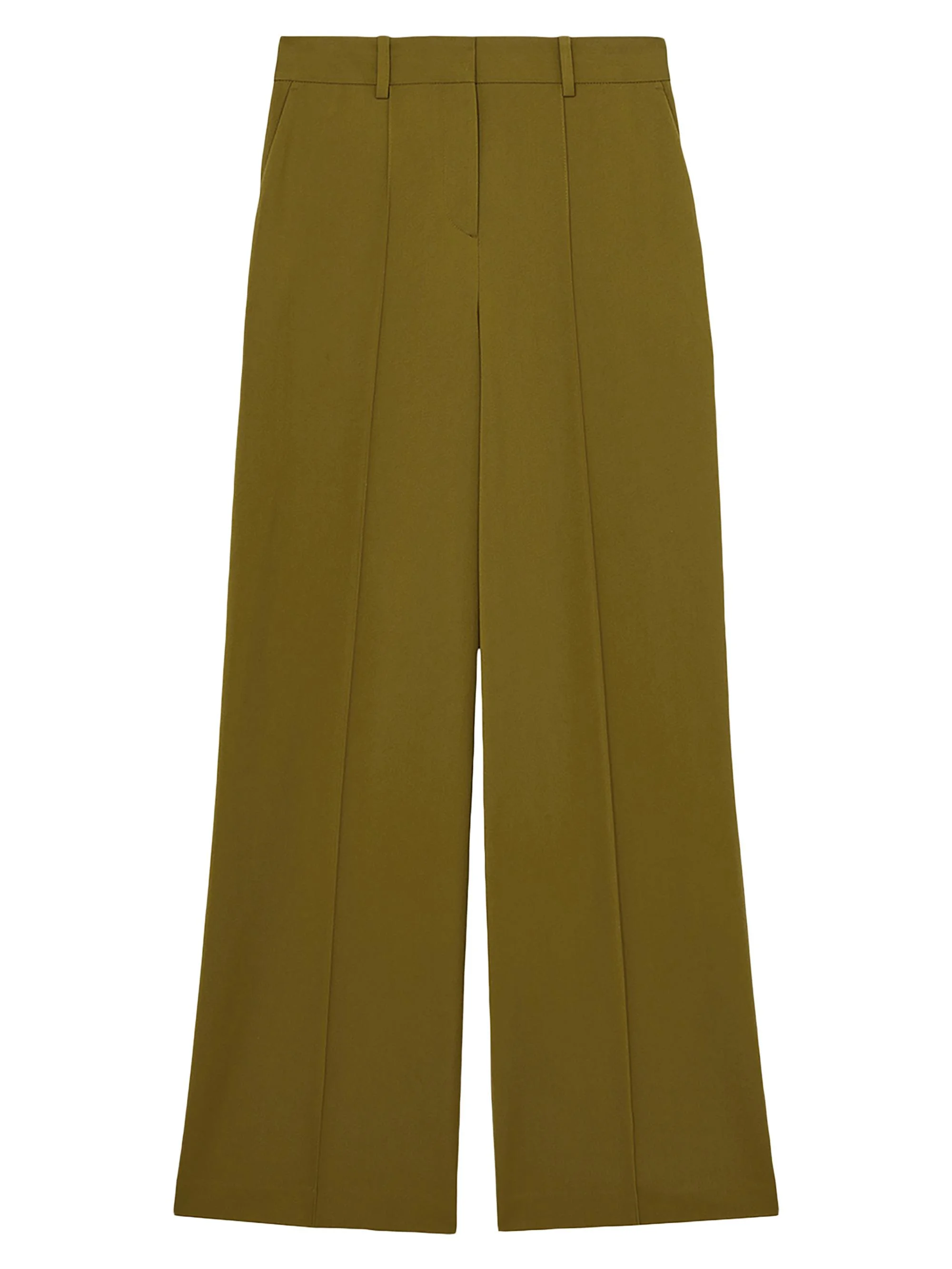 Women's Luisa Wide-Leg Pintuck Trousers - Green - 1